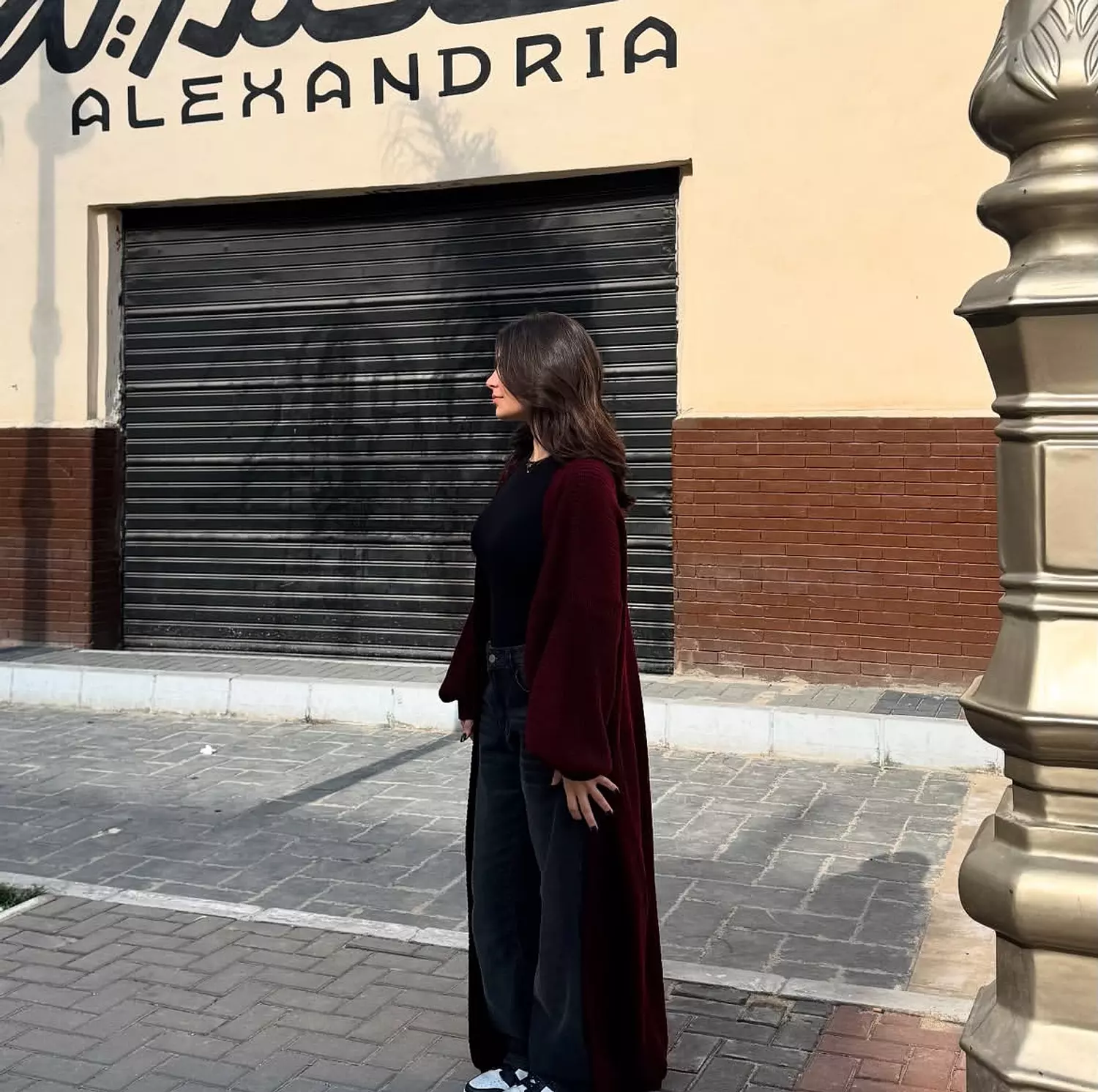 Burgundy cardigan  image