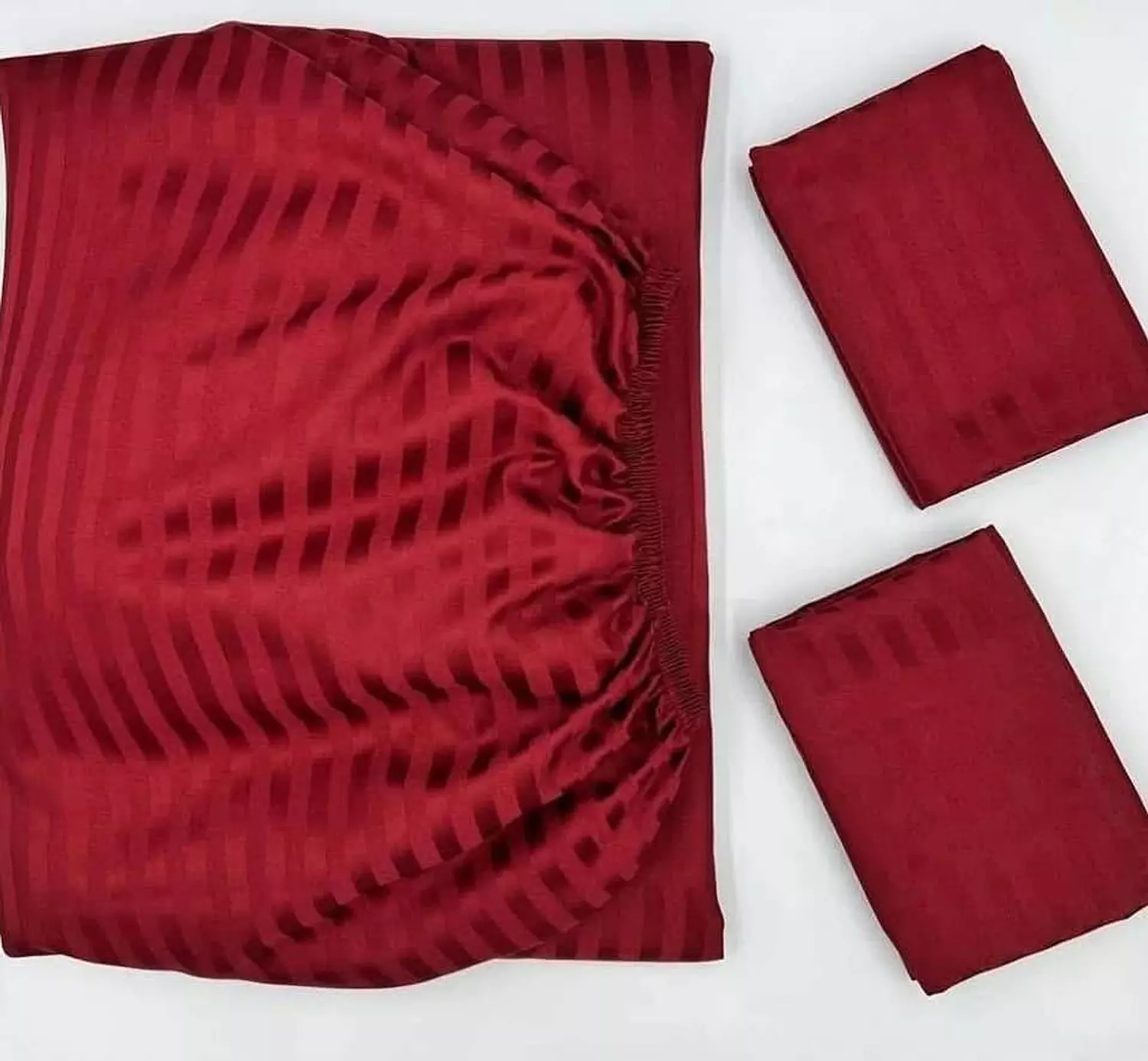 Stripe elastic sheet set hover image