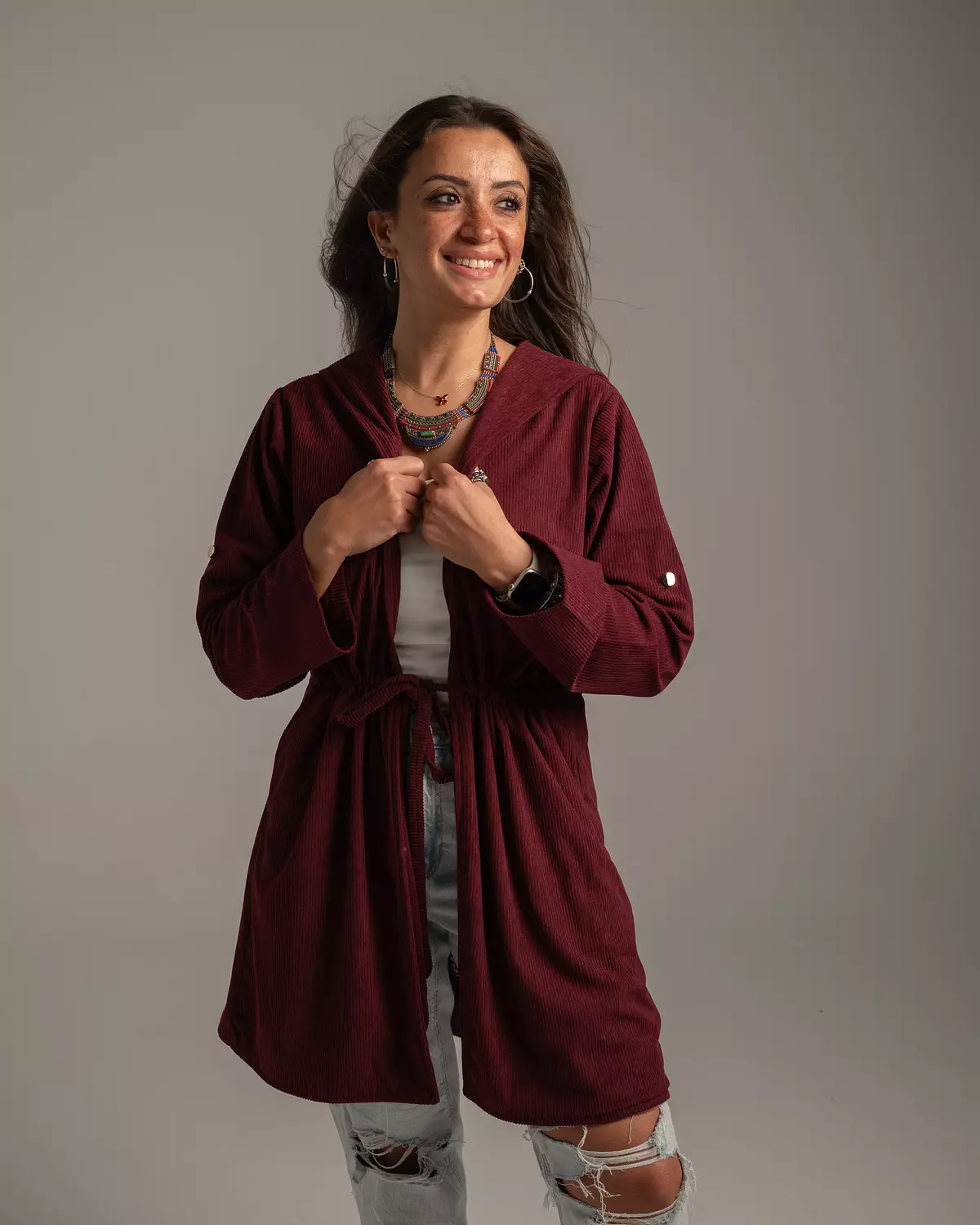 Winter Wander Coat Burgundy 3