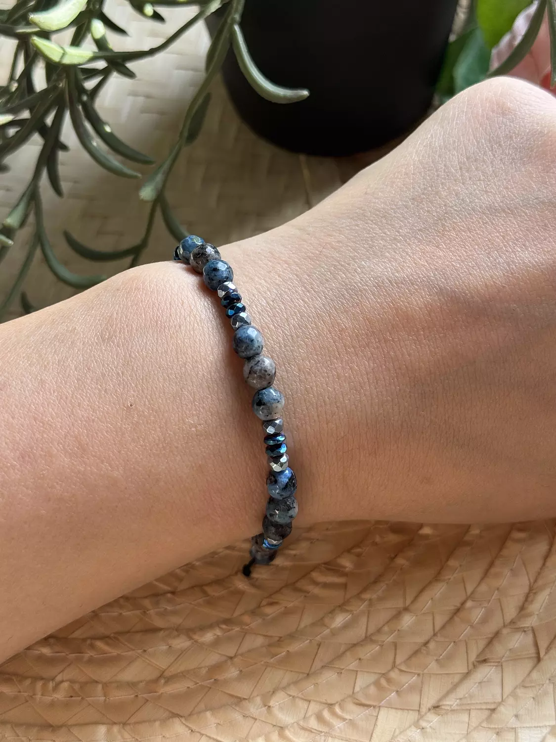 Hematite / Agate Blue Bracelet ( Stock ) 4
