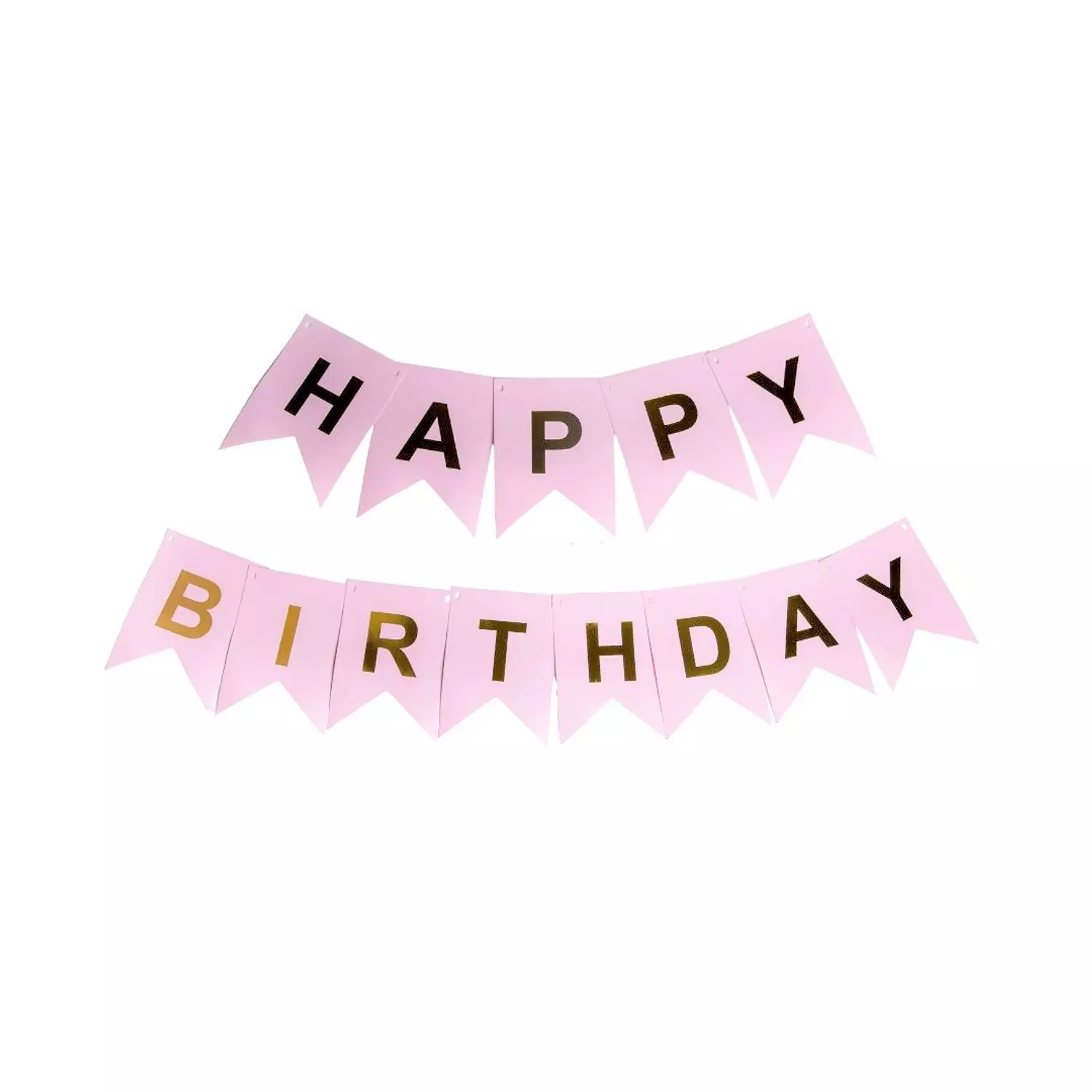 Light Pink Happy Birthday Garland