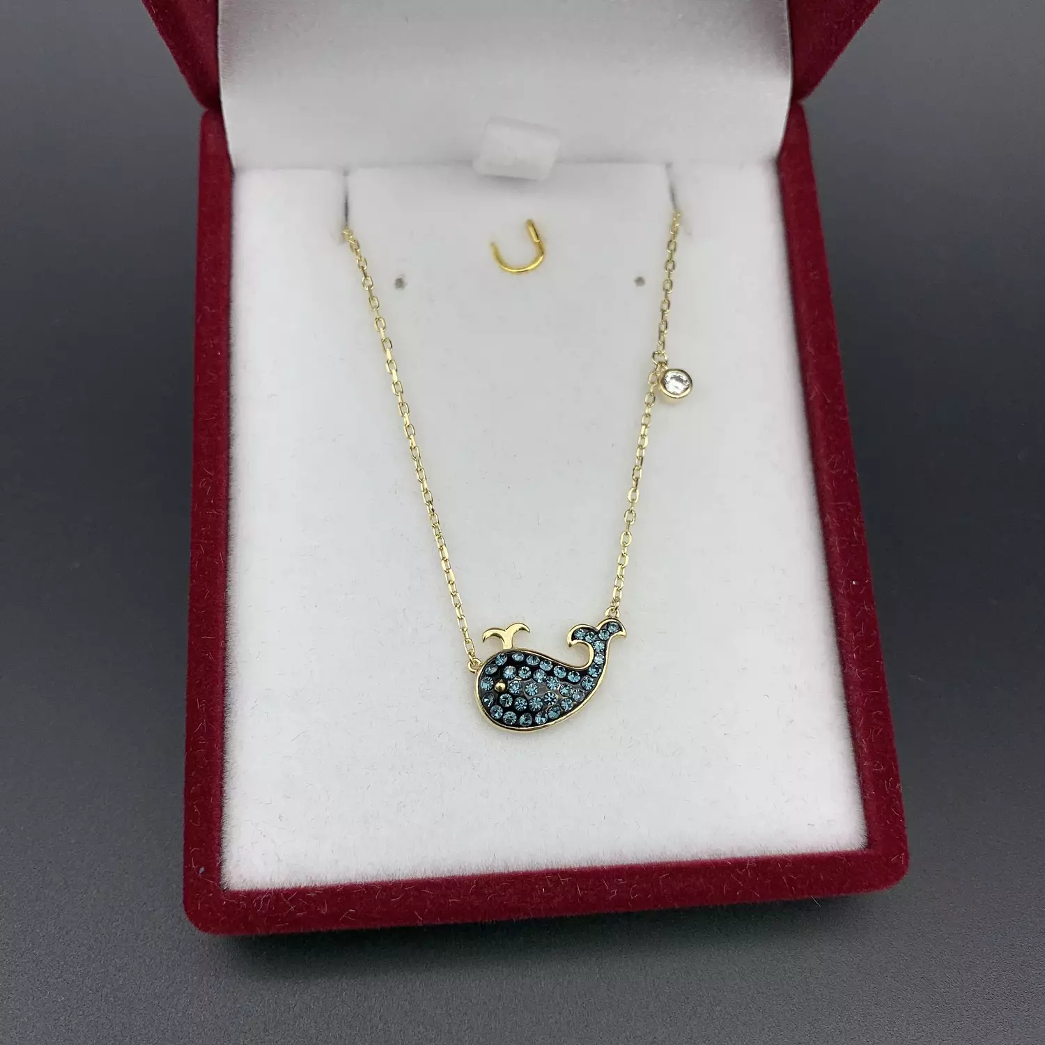 whale gold necklace image