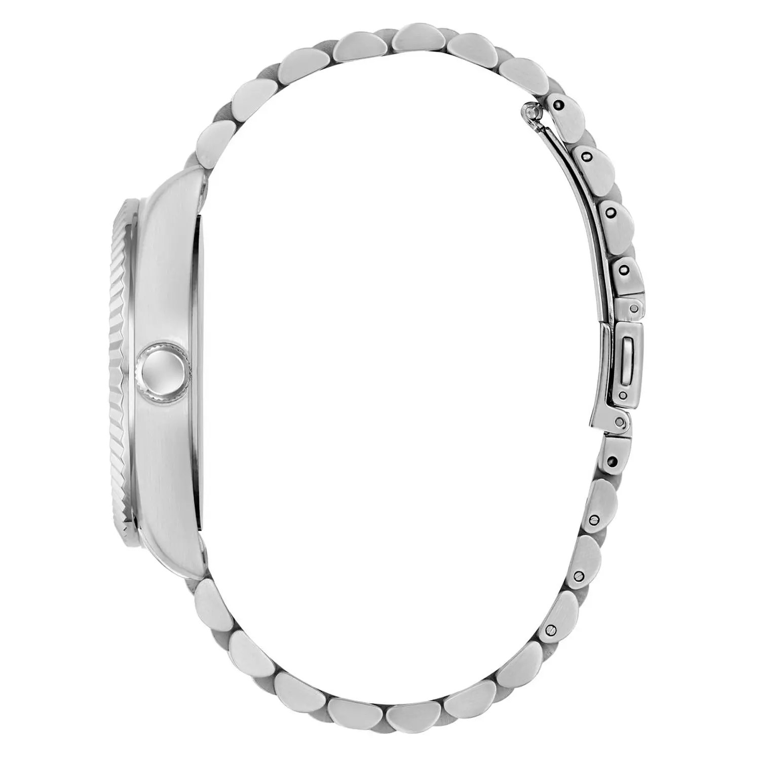 GUESS JADEN Men Silver Tone Multi-function Date Watch Silver Tone Stainless Steel Brushed/Polished Bracelet 1