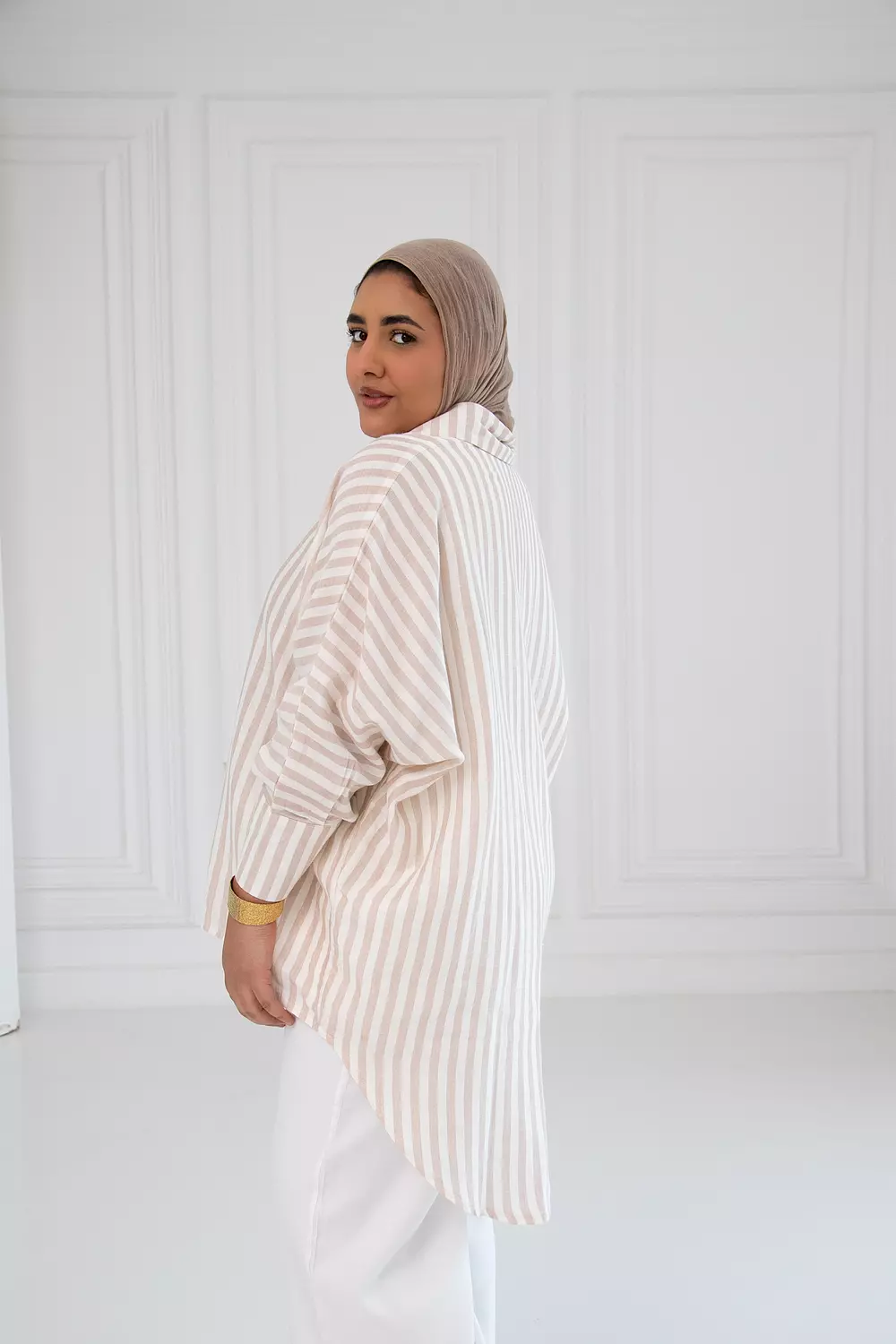Oversized striped shirt 8