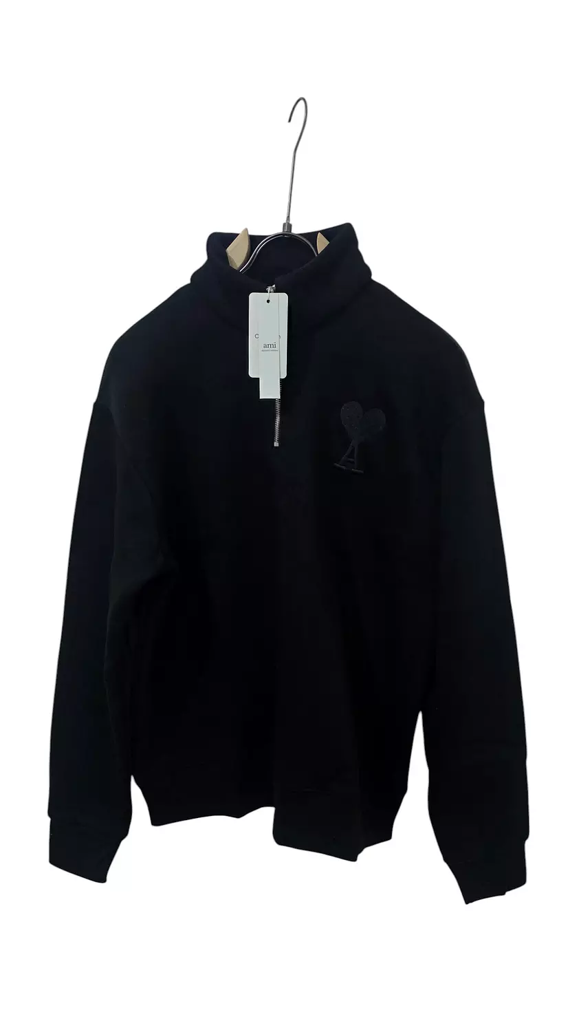 AMI du coeur sweater half zip black 2