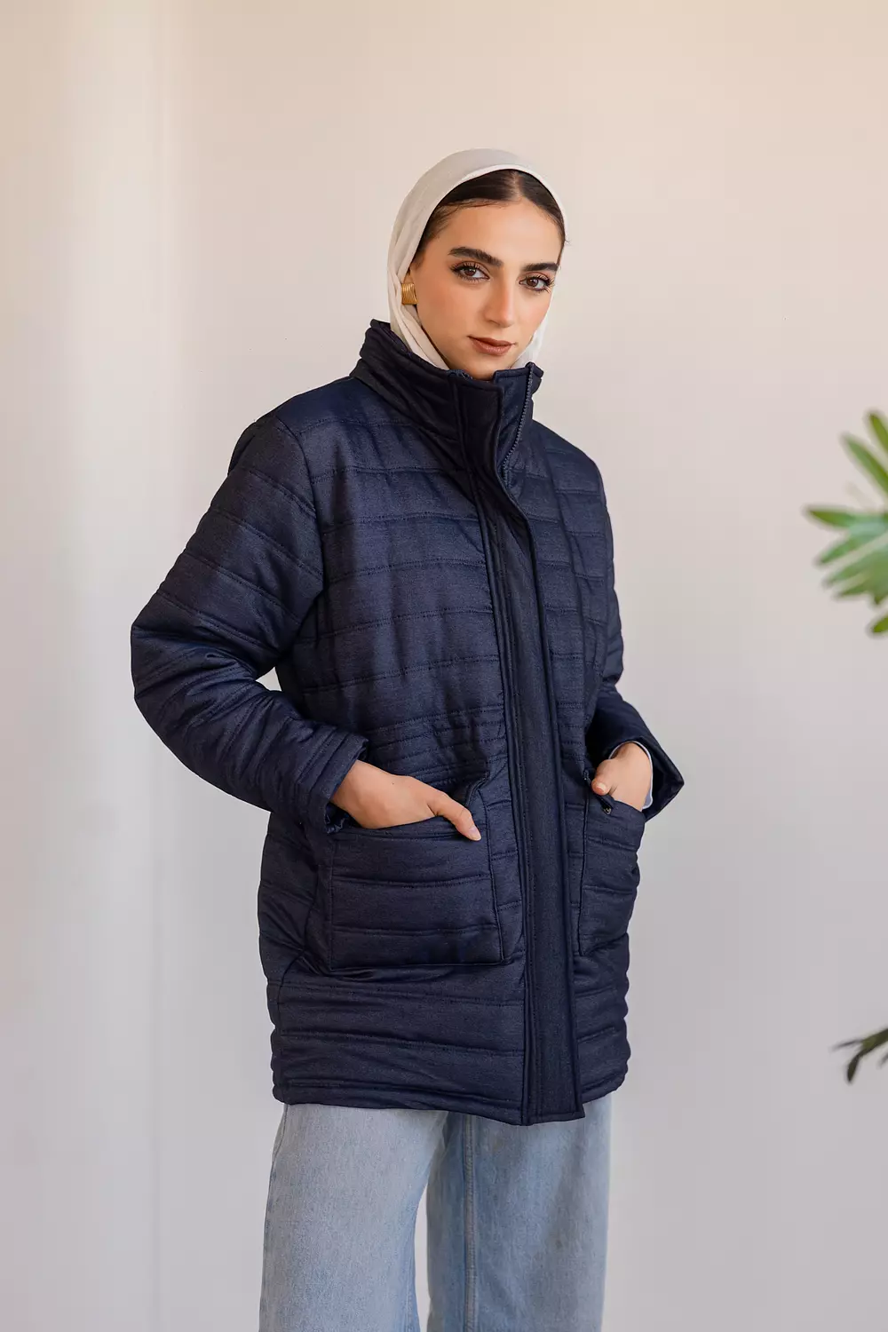Denim puffer jacket  1