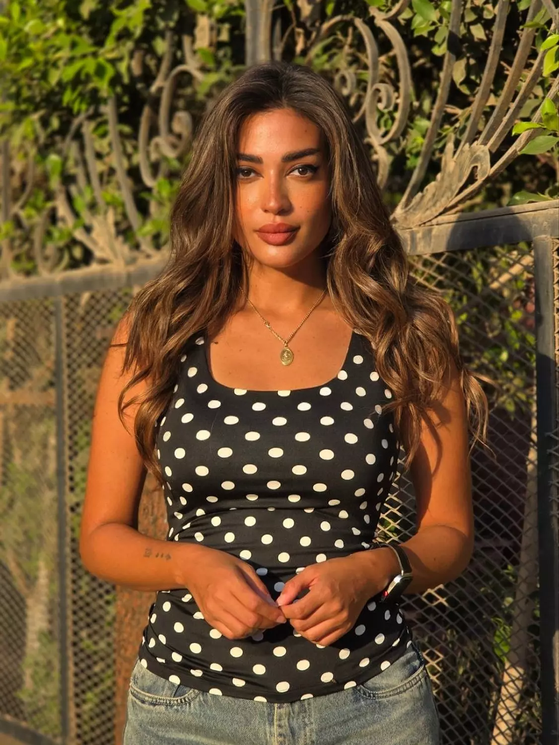 Black polka tops hover image