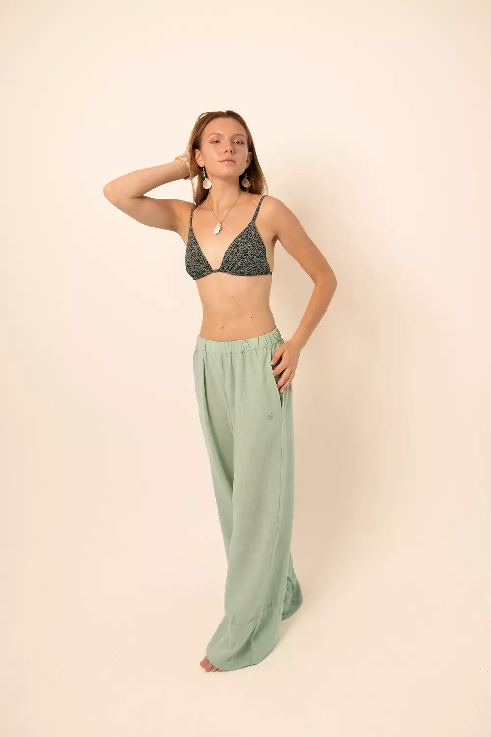 Wide-Leg Pants - Mint 2
