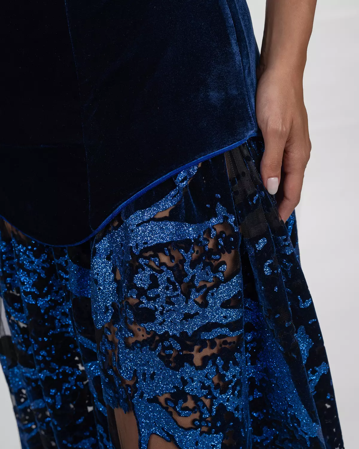 Velvet Statement Strapless Gown 7