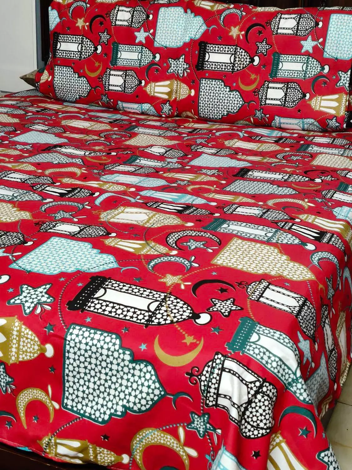 طقم ملاء اطفال قطن فوانيس احمر  image