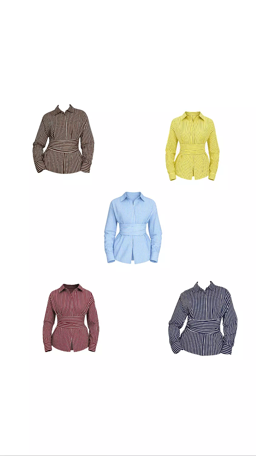 corset striped shirt image