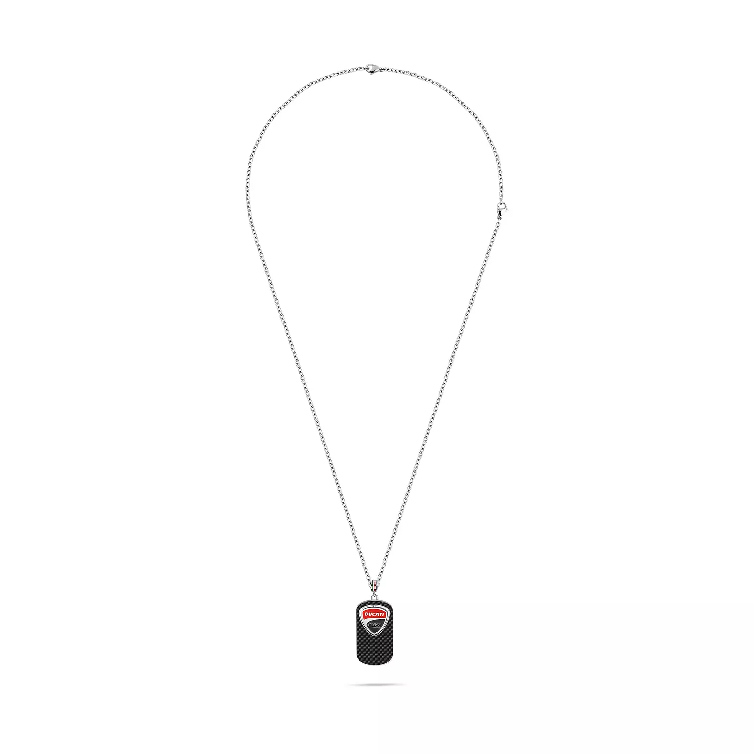 Ducati - DTAGN2137601 - TARGA Stainles Steel CABLE CHAIN WITH CARBON FIBER NECKLACE 0