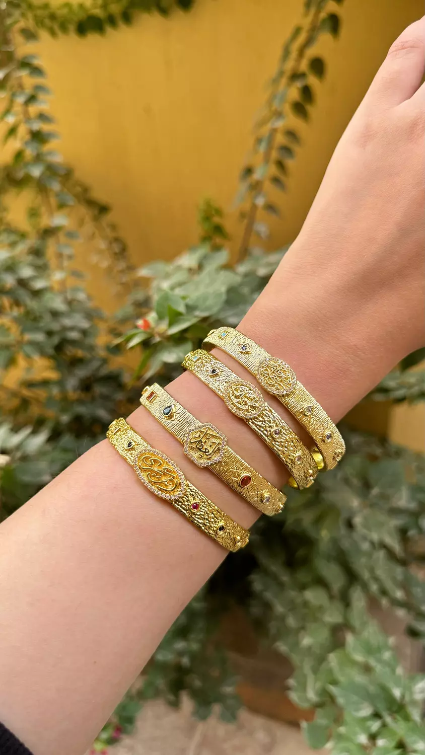 Iconic golded bangles image