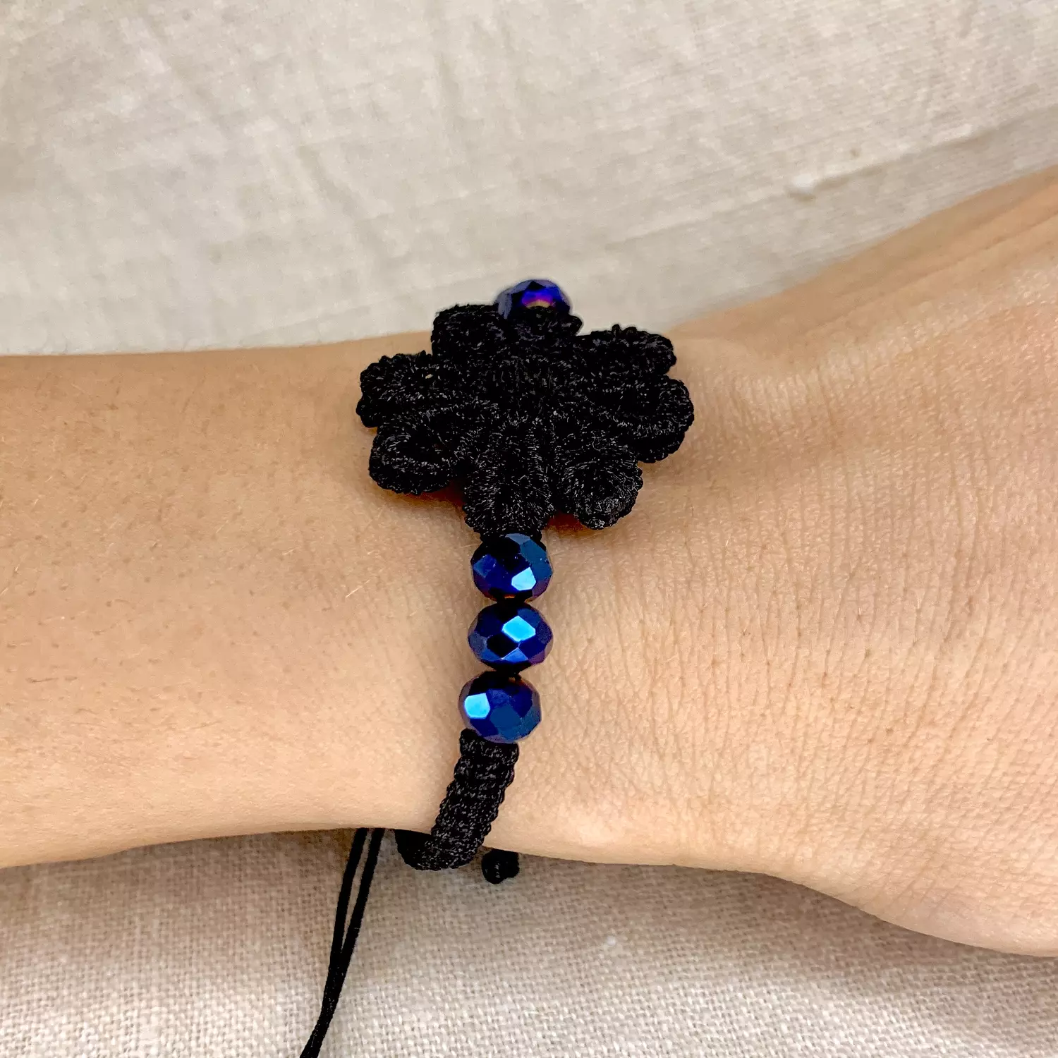 Black Flower Bracelet 1