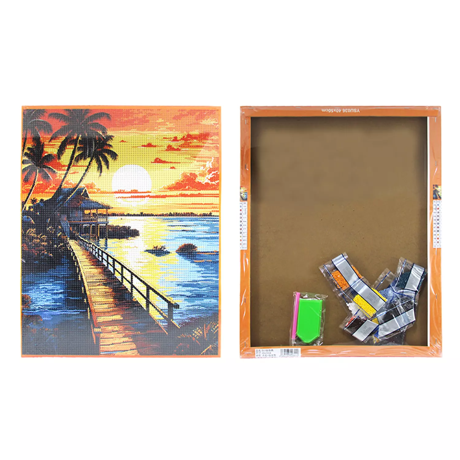Diamond painting frame with tools 40*50cm image
