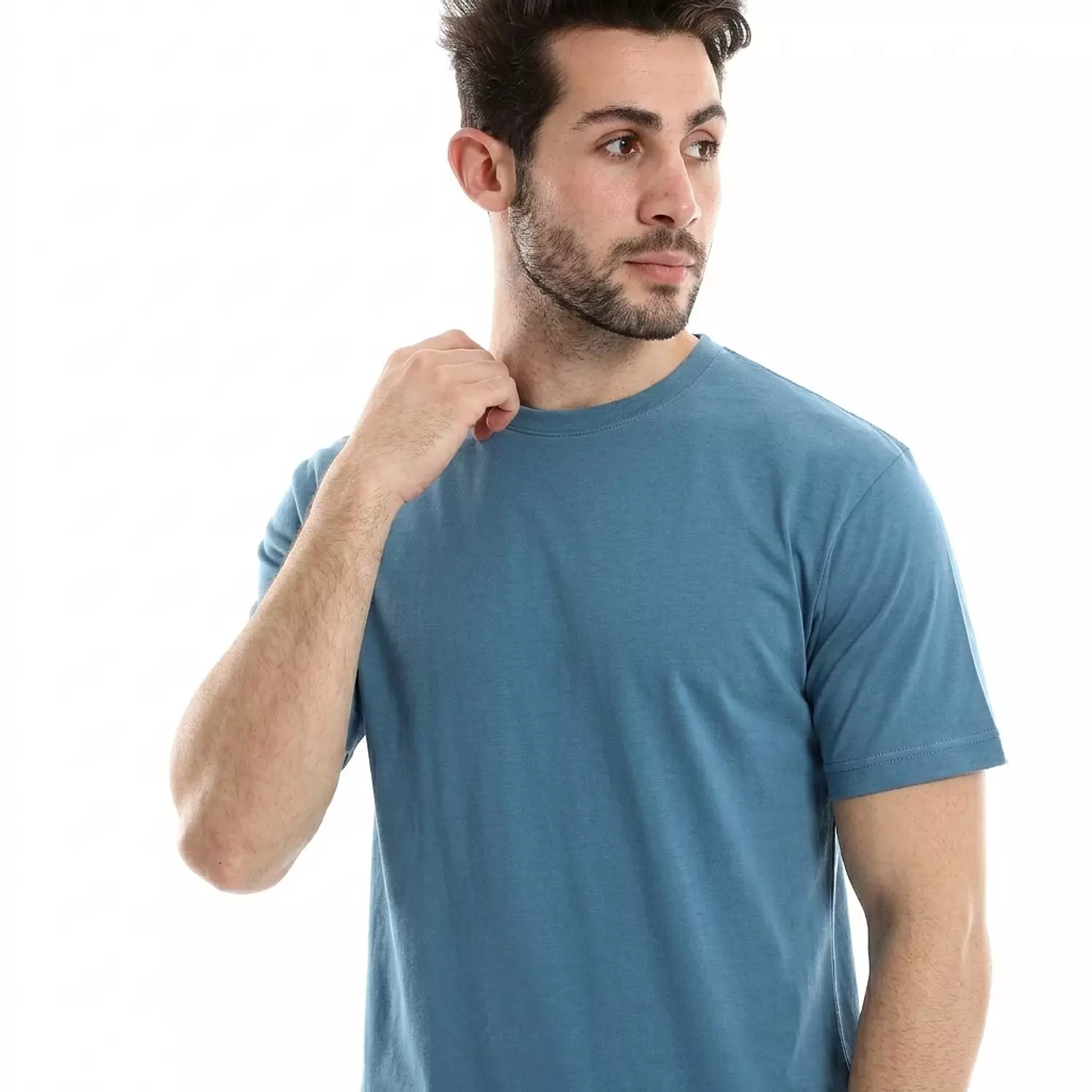 تي شيرت قطن سادة - 4018 - بترولي 2