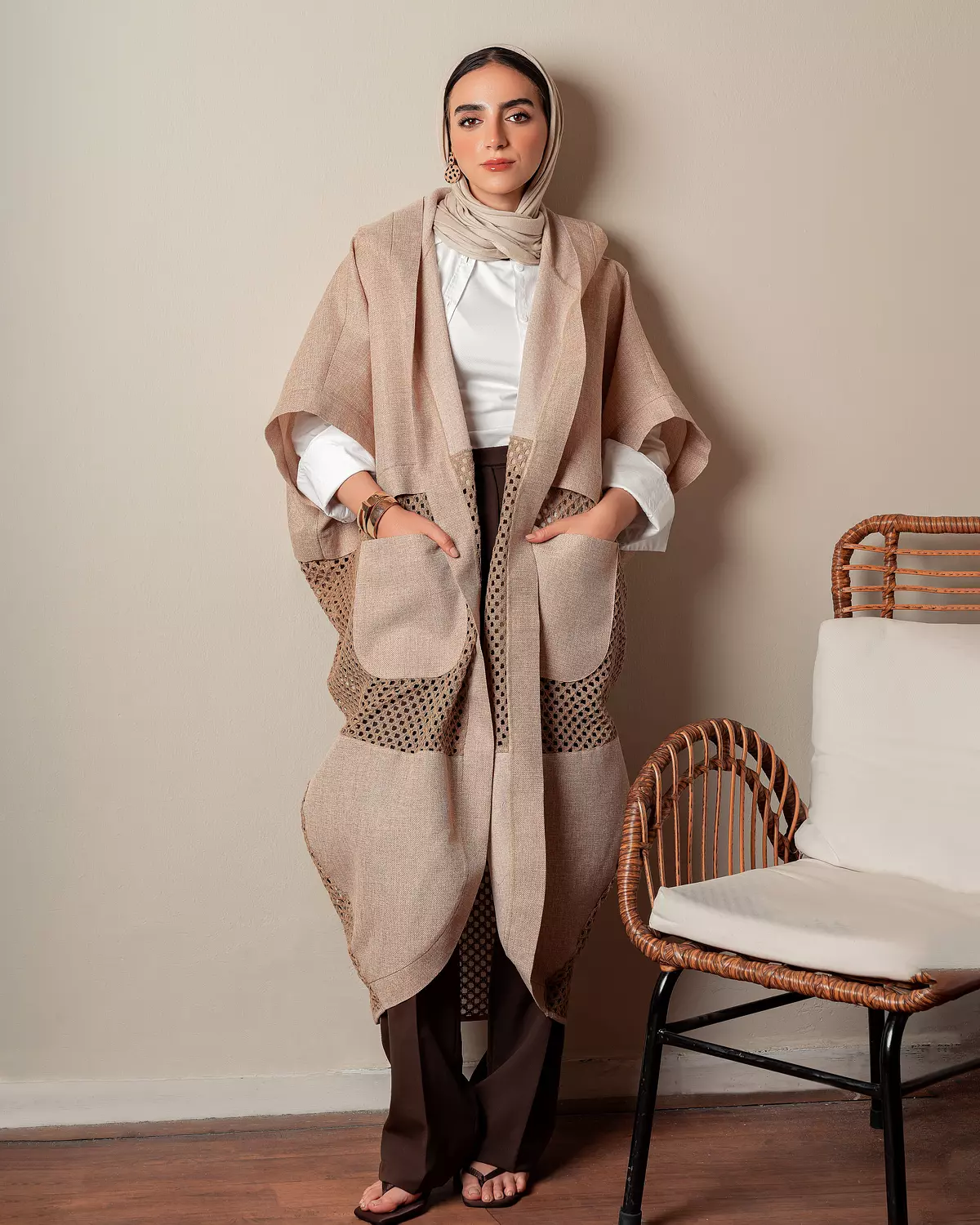 Boho Wrap - Rustic linen/ neutral tone edition 2