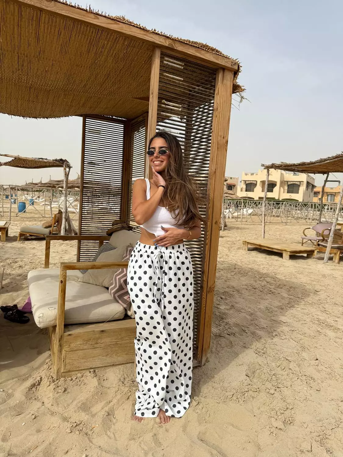 The linen polka pants  1