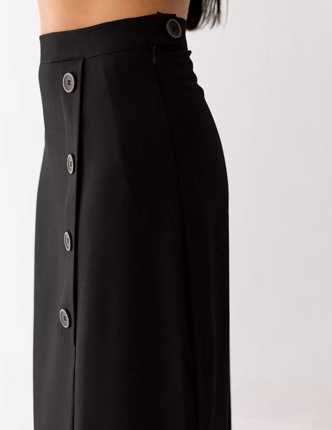 Black Icon A-line long skirt  6
