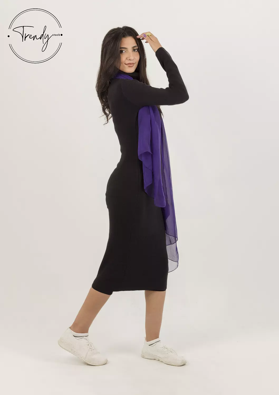 High Neck Solid Dress 1