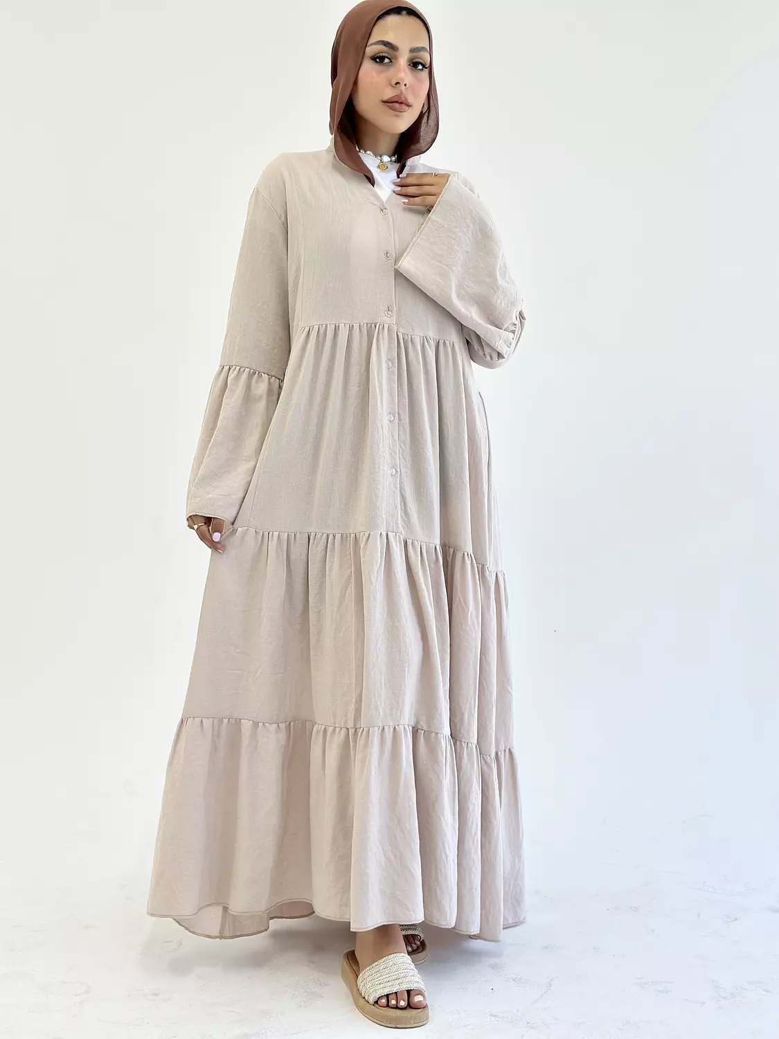 SERENITY DRESS IN BEIGE
