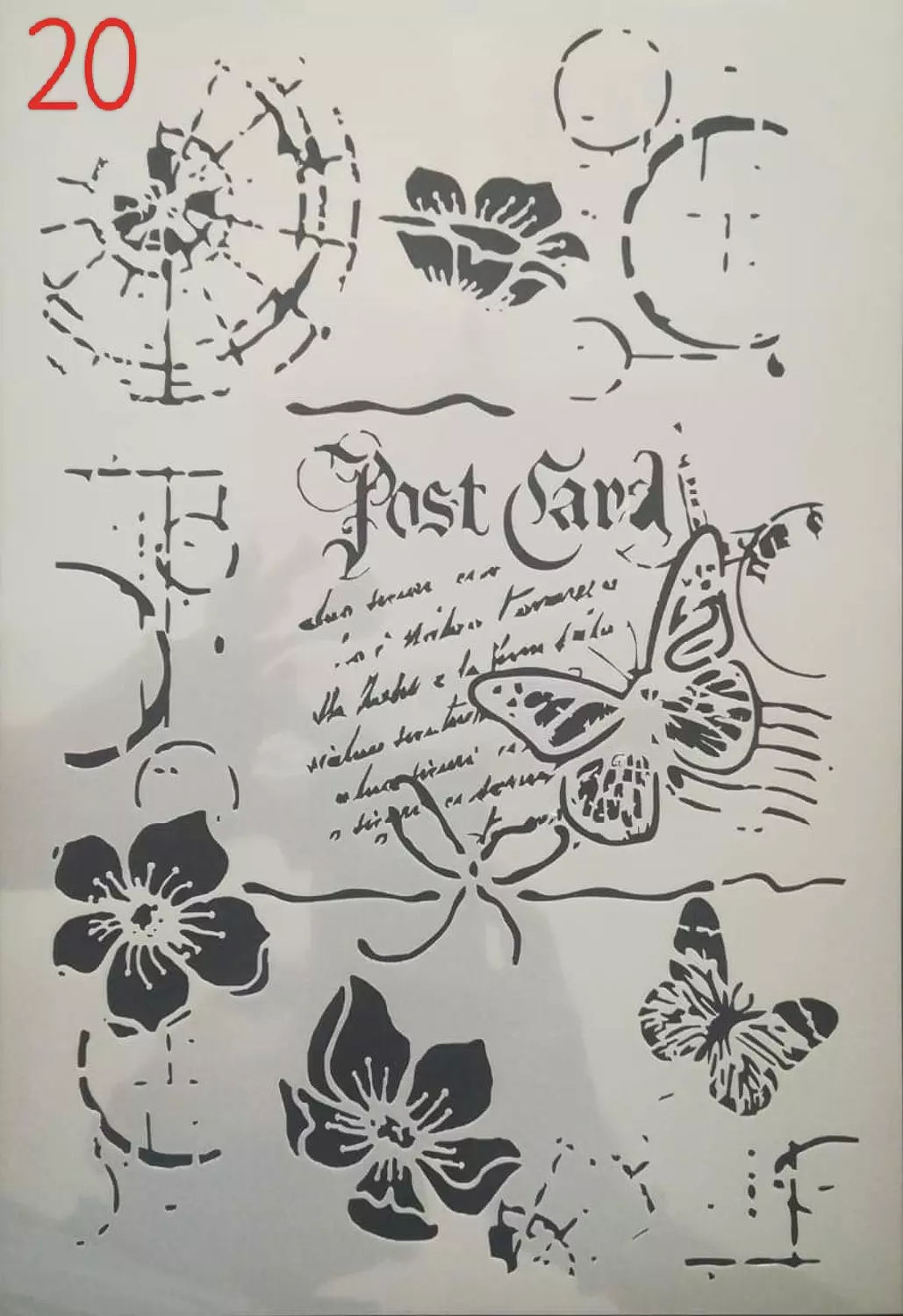 استنسل مفرغ (اشكال مختلفة) Stencils(Different forms) A4 11