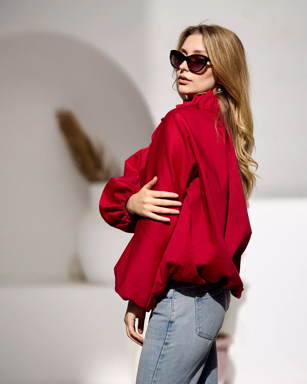 Ballon poplin blouse  4