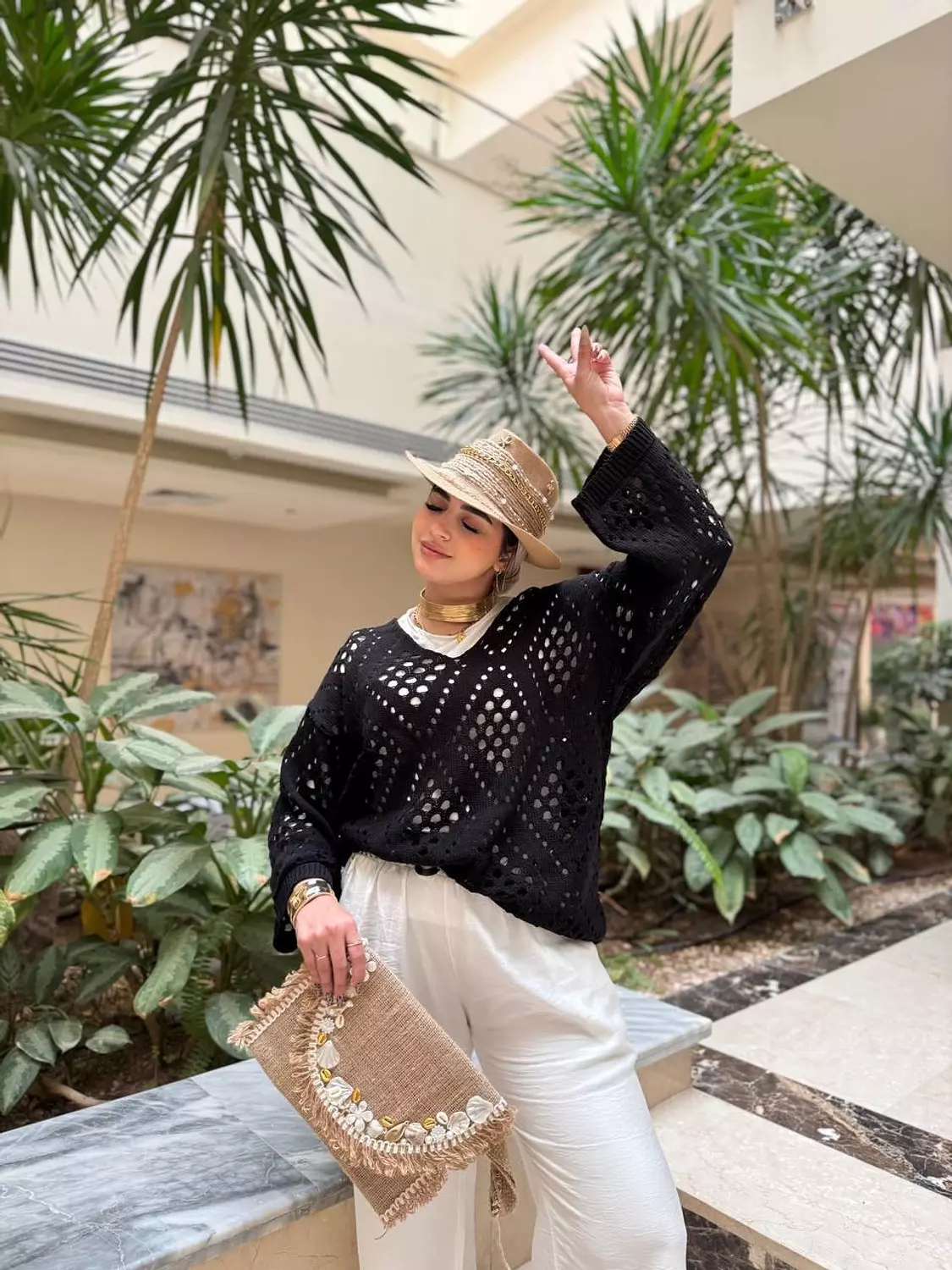 Mesh knitted blouse 4