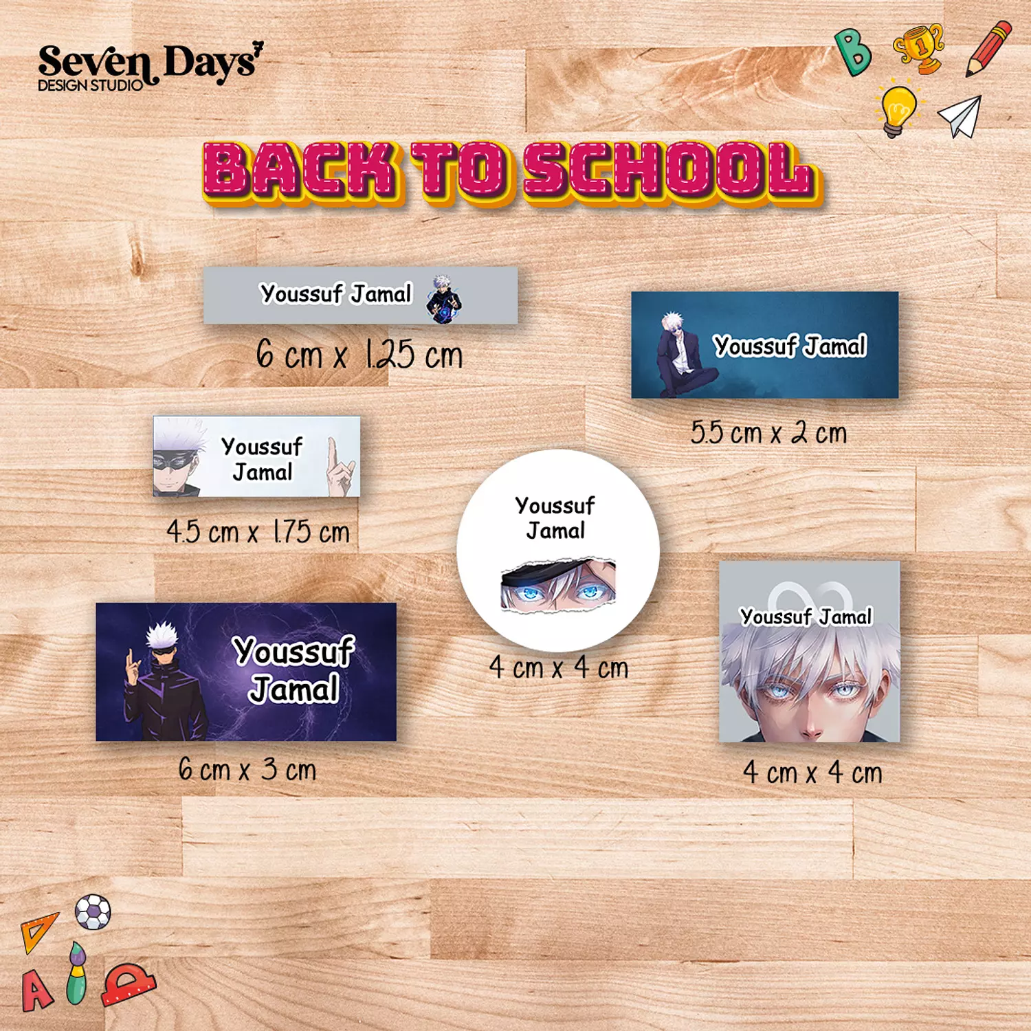 Satoru Gojo School Labels image