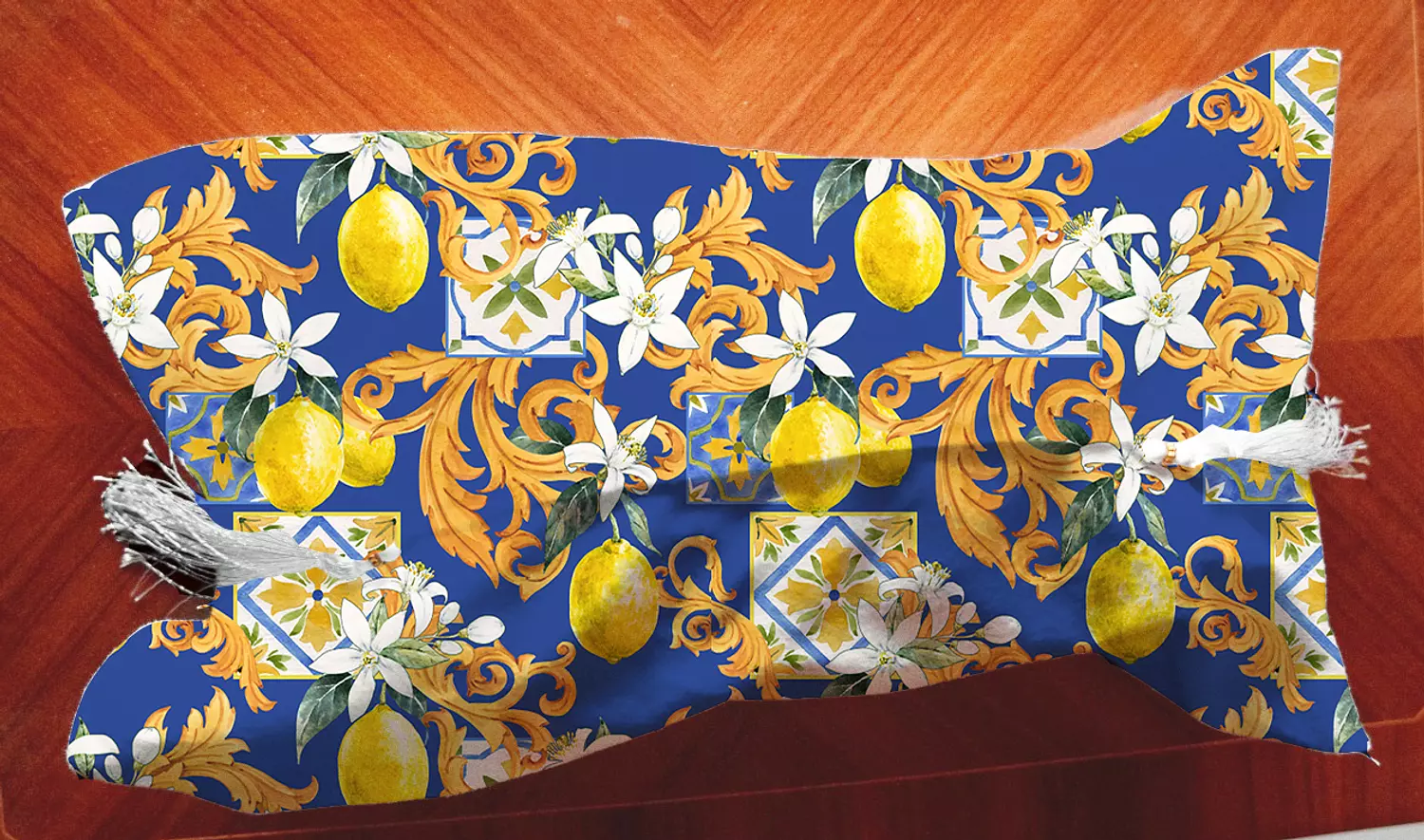 Tissue Cover - Lemon and Flowers  - Multi Color  image