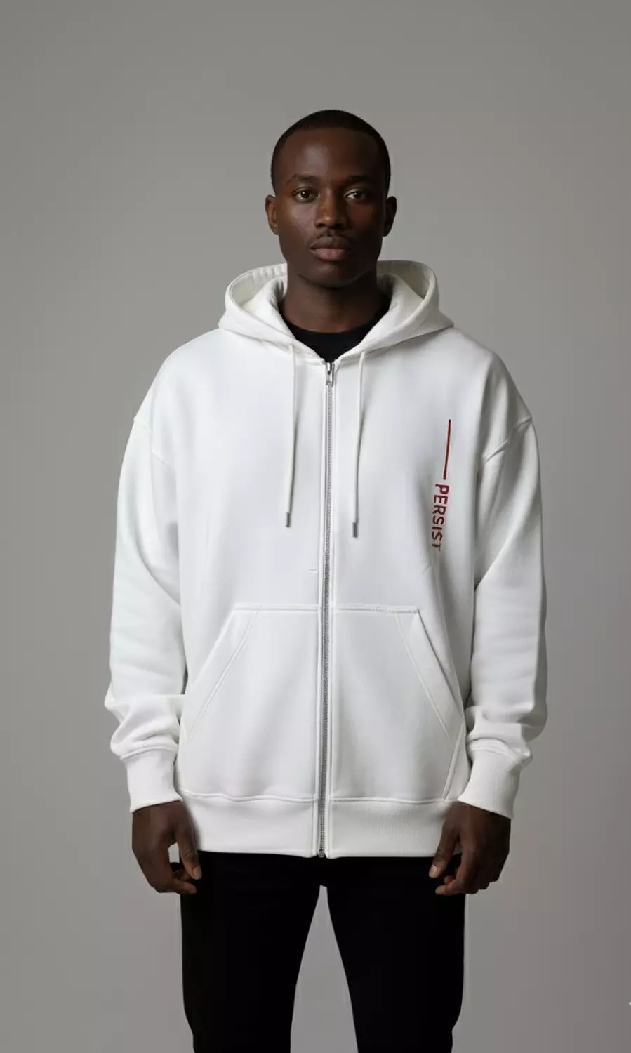 Persist ZIP UP Sweatshirt _ White image