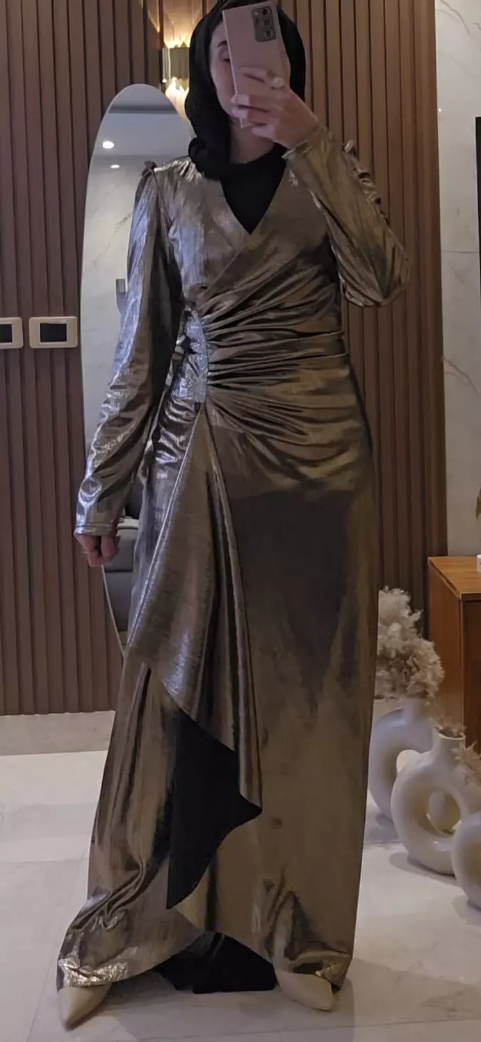 Metalic Dress with diamond  hover image