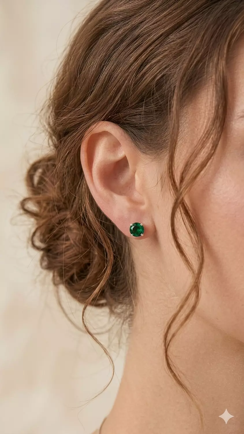 Green earrings image