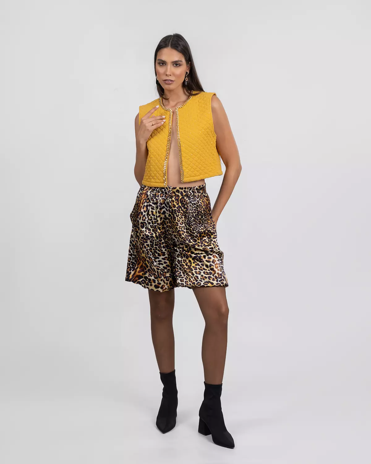 Mustard Cropped Jacket 6