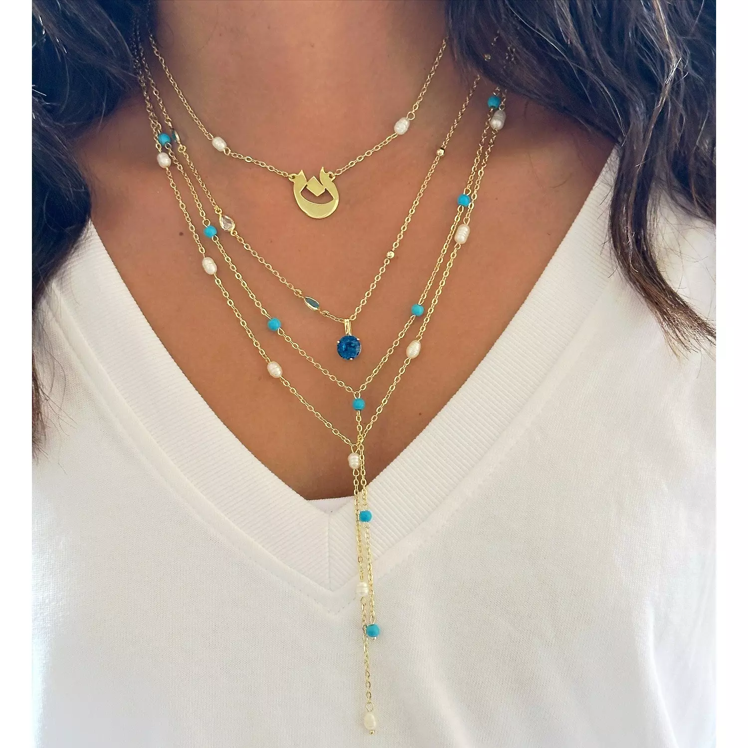 The Dk Topaz & Pearl Set 1
