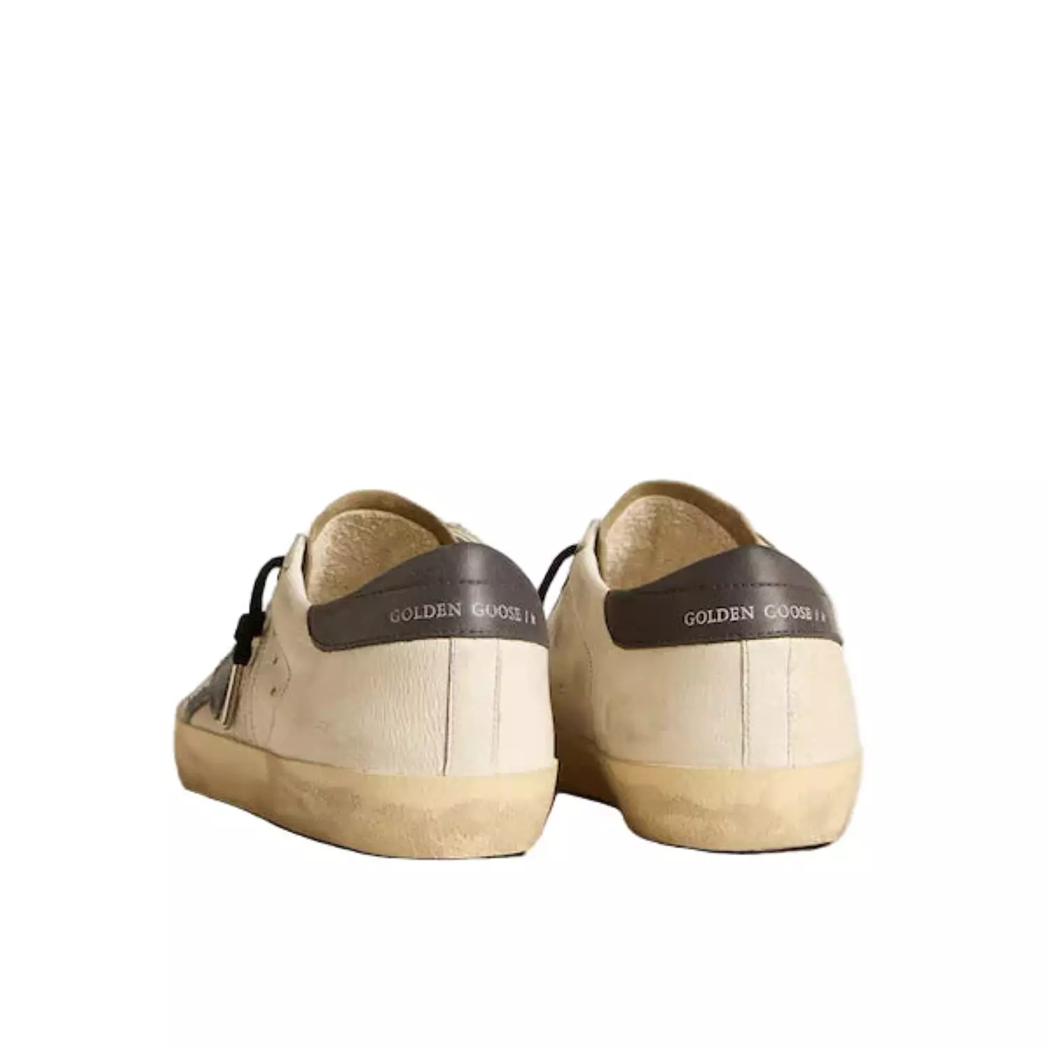 Golden goose Super-Star in nappa leather with light blue suede star and gray leather heel tab 3