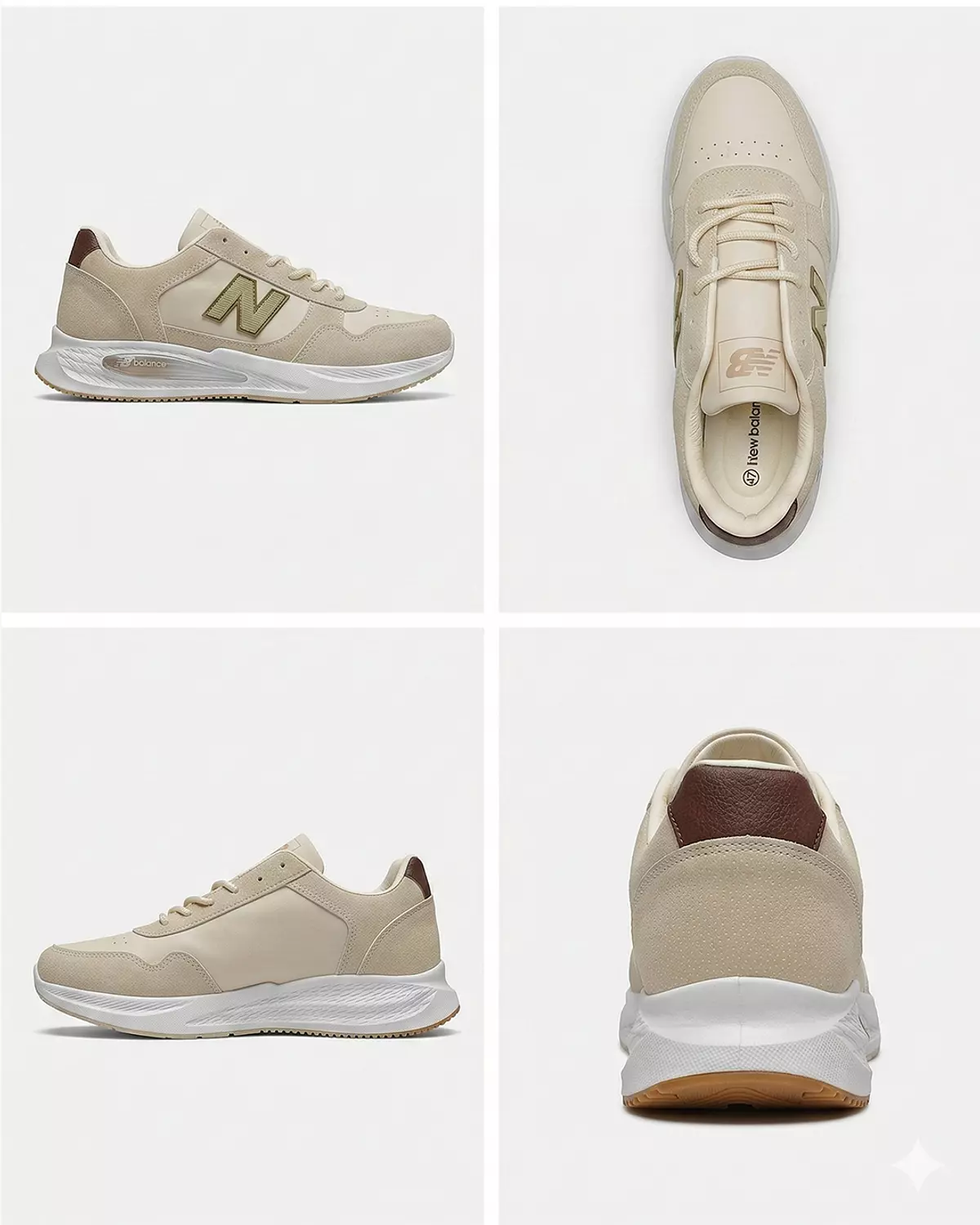 Big Size Men’s New Balance Shoes -Beige 5