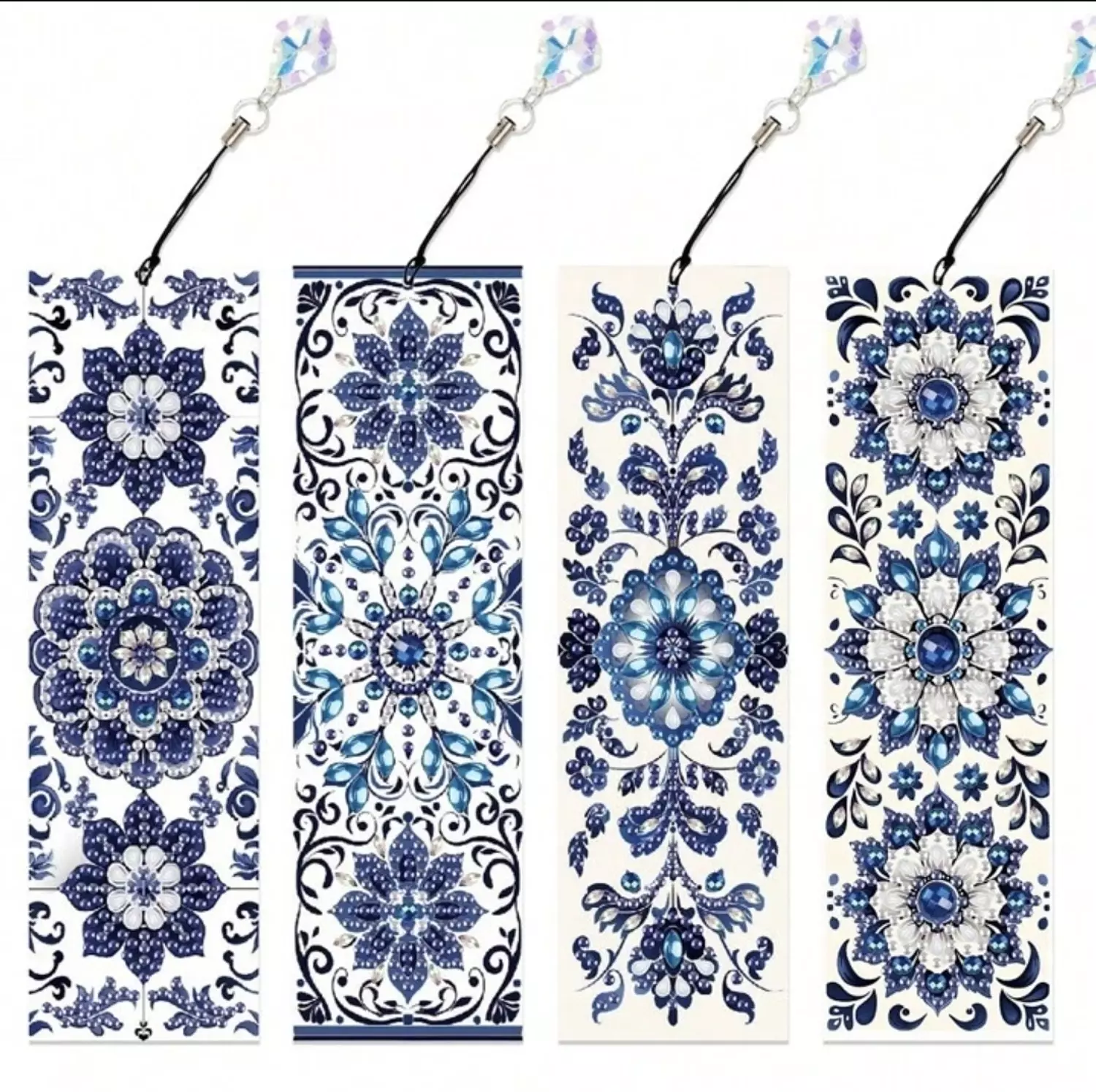 Diamond Painting Bookmarks- Blue Pattern image