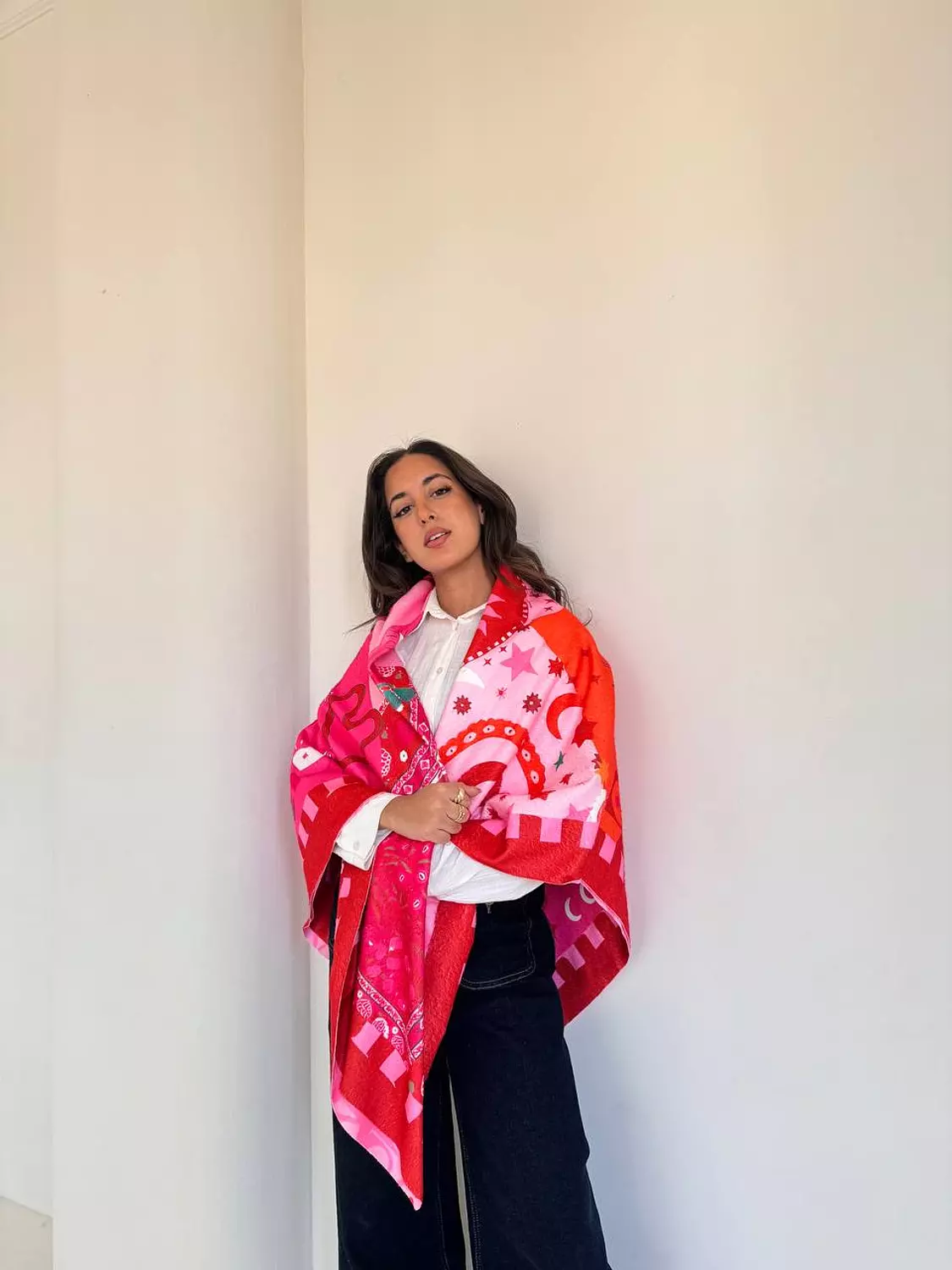 Double-Sided Pink Scarf 1