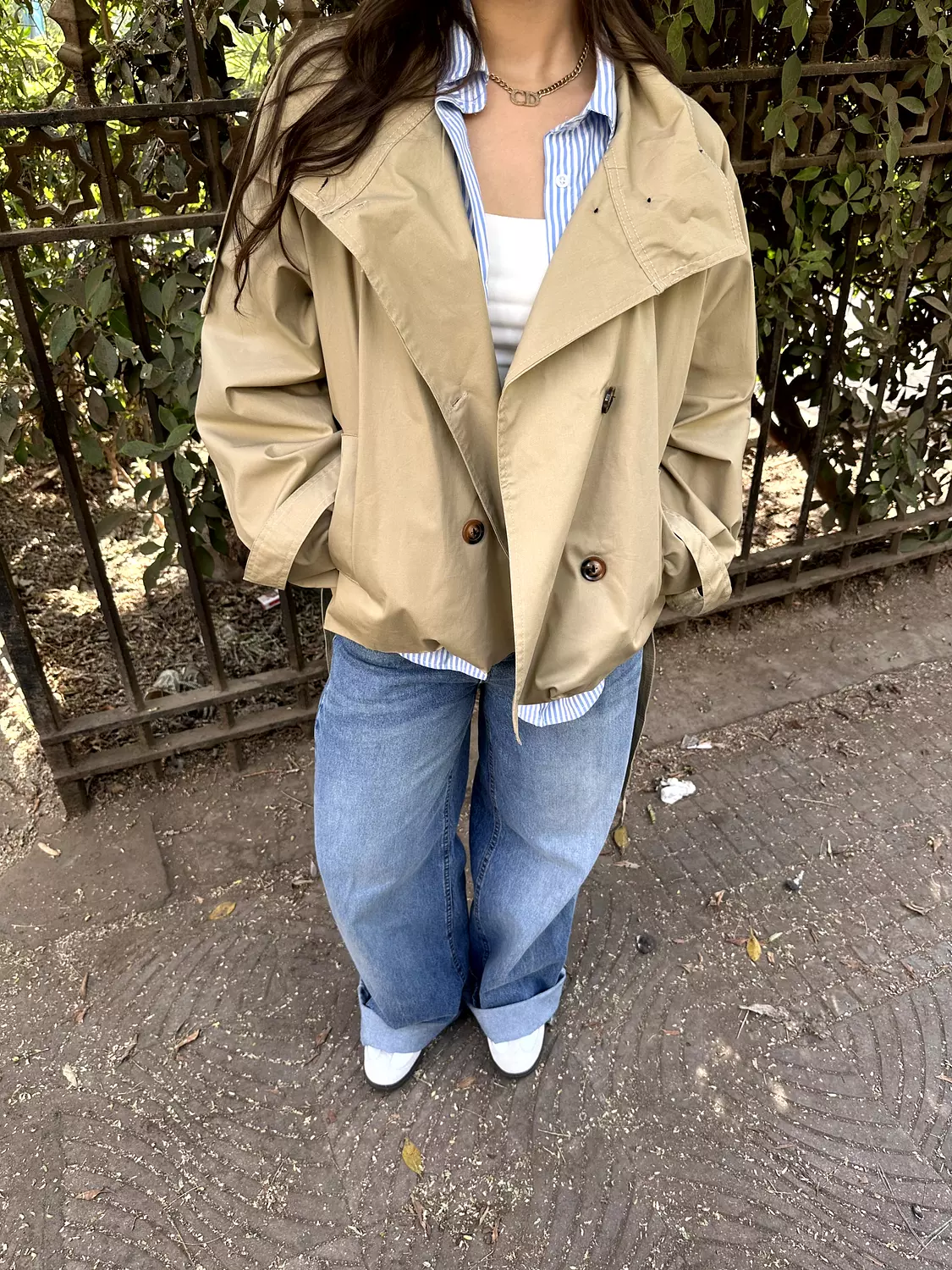 Cropped Trench Coat 16