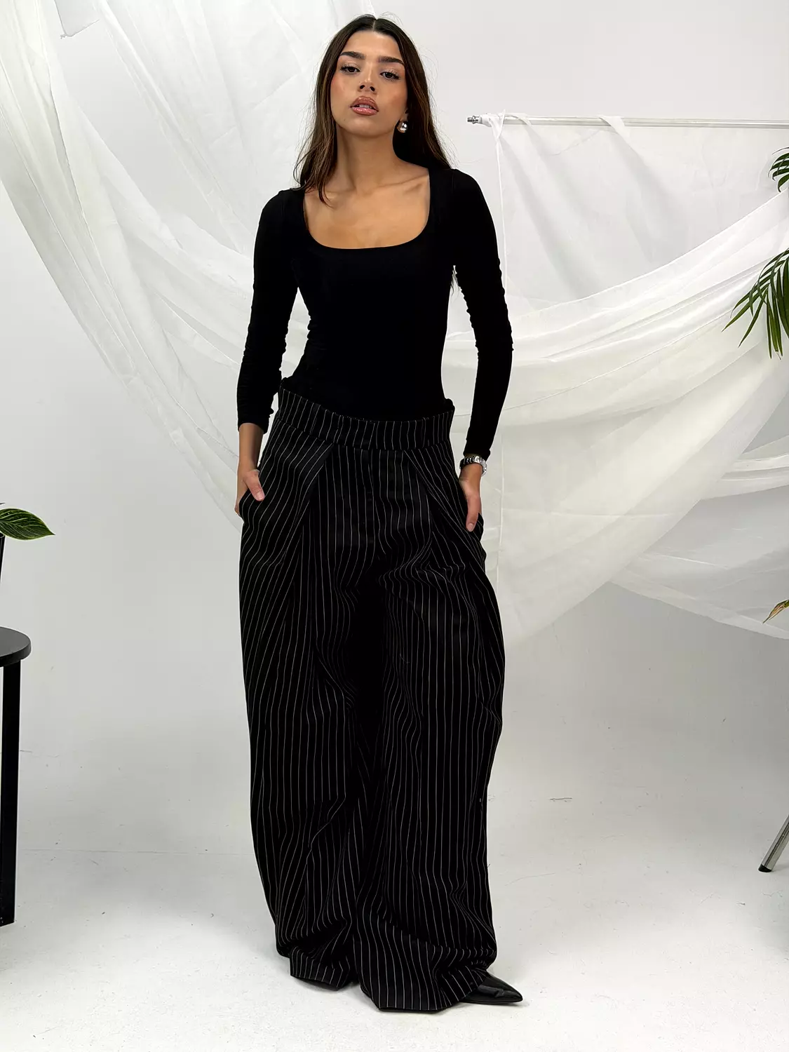 Stripped Tailored Pants 2