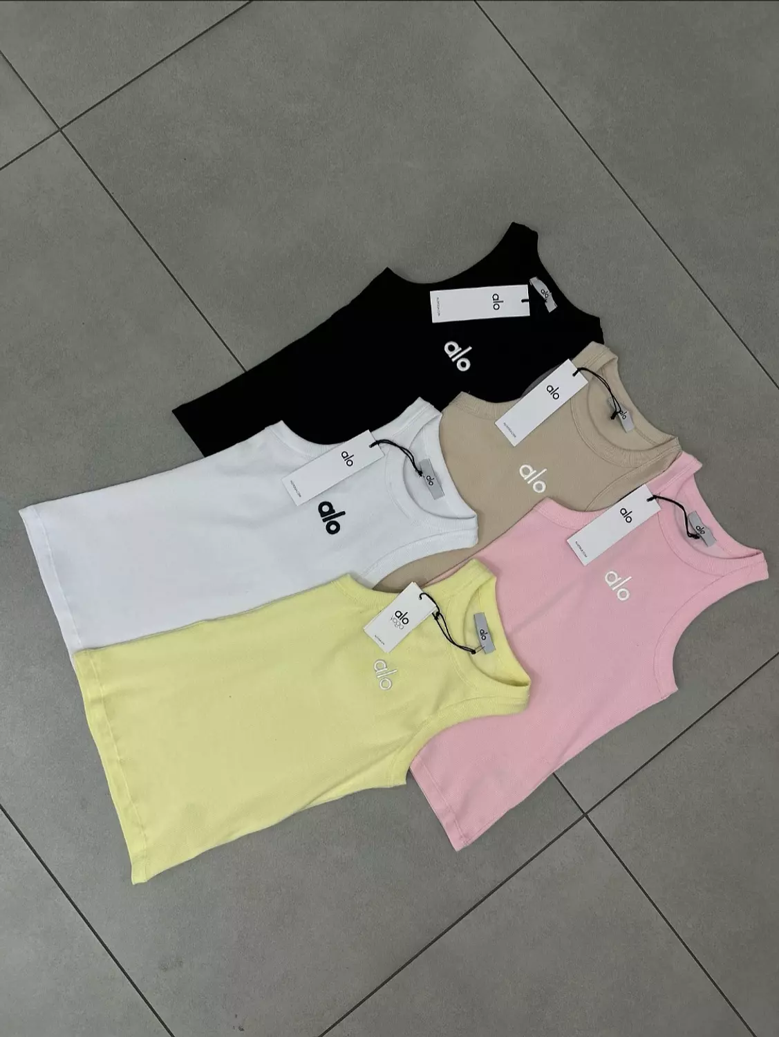 White Alo Tank Top hover image