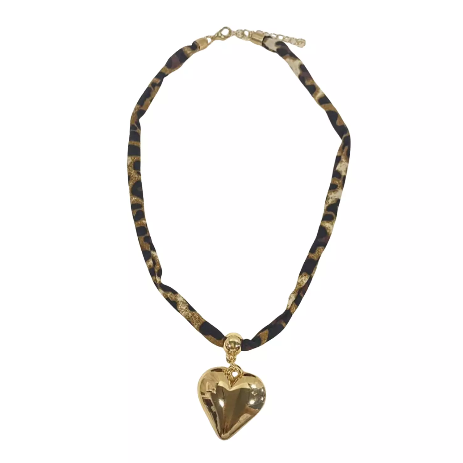 Leopard Print Heart Necklace 2