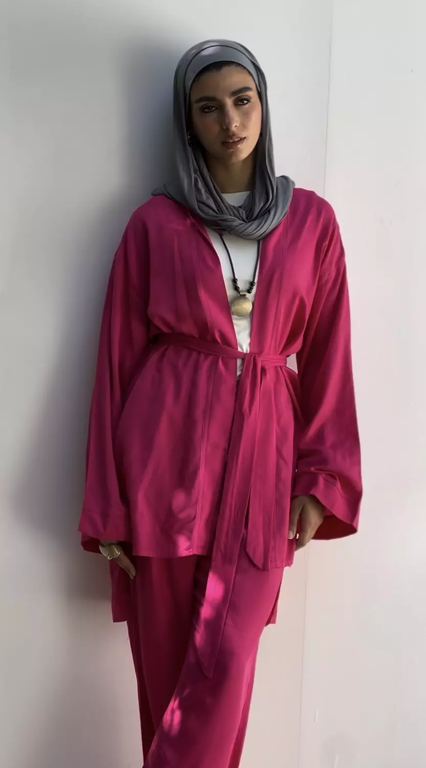 Linen set in Fuchsia image