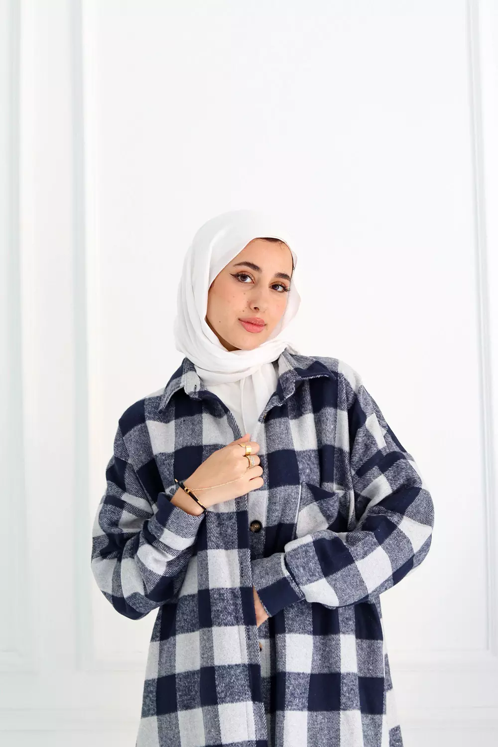 Blue Checkered Oversize Shirt 5