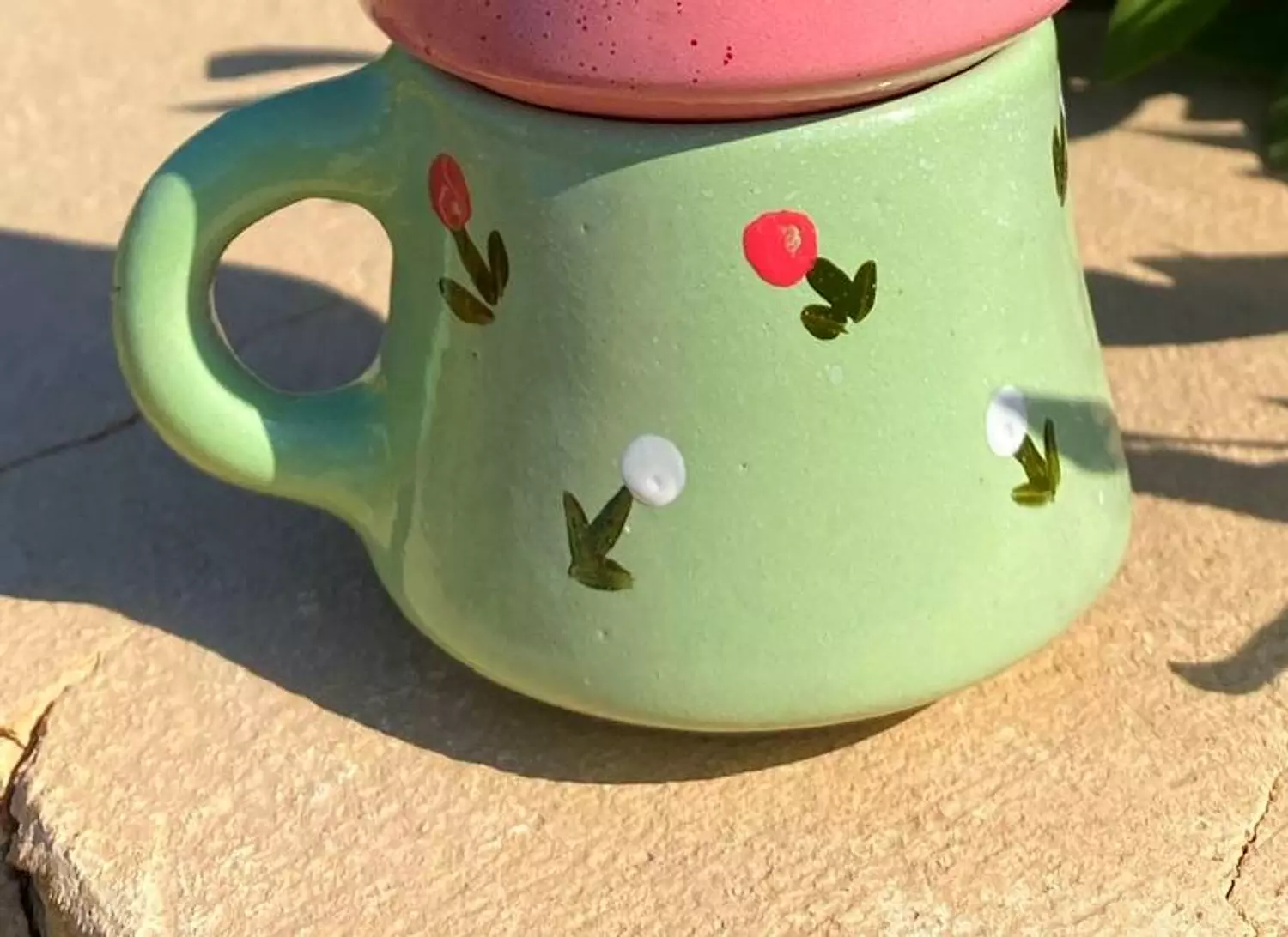 Mint Floral coffee cup image