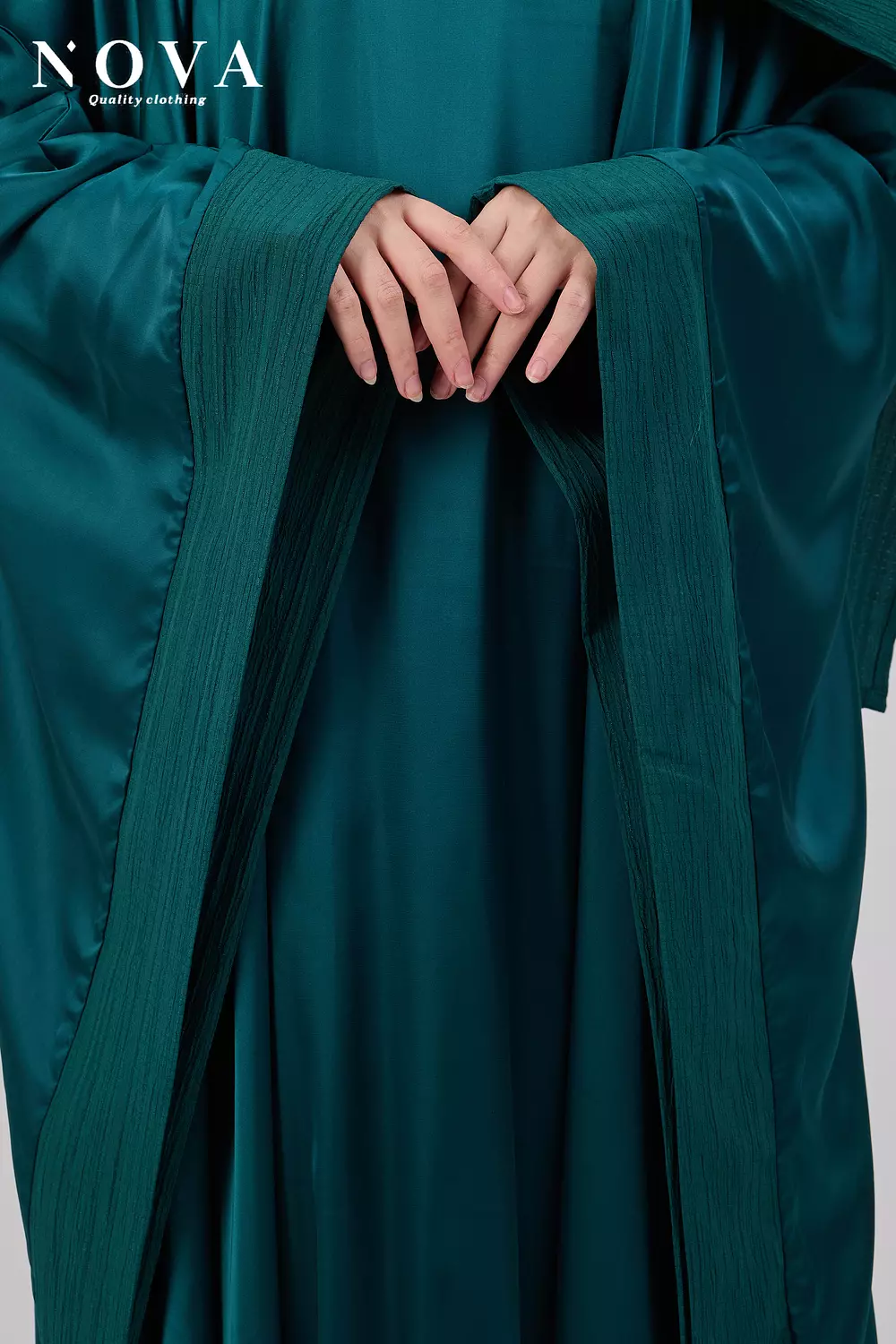 Emerald green crush satin  4