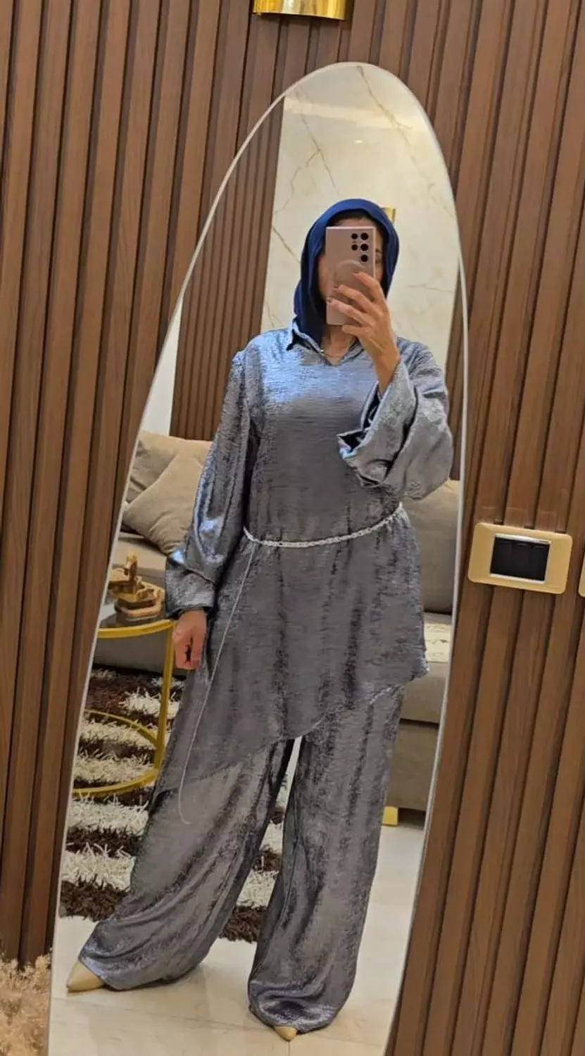 Suit metalic with belt 3