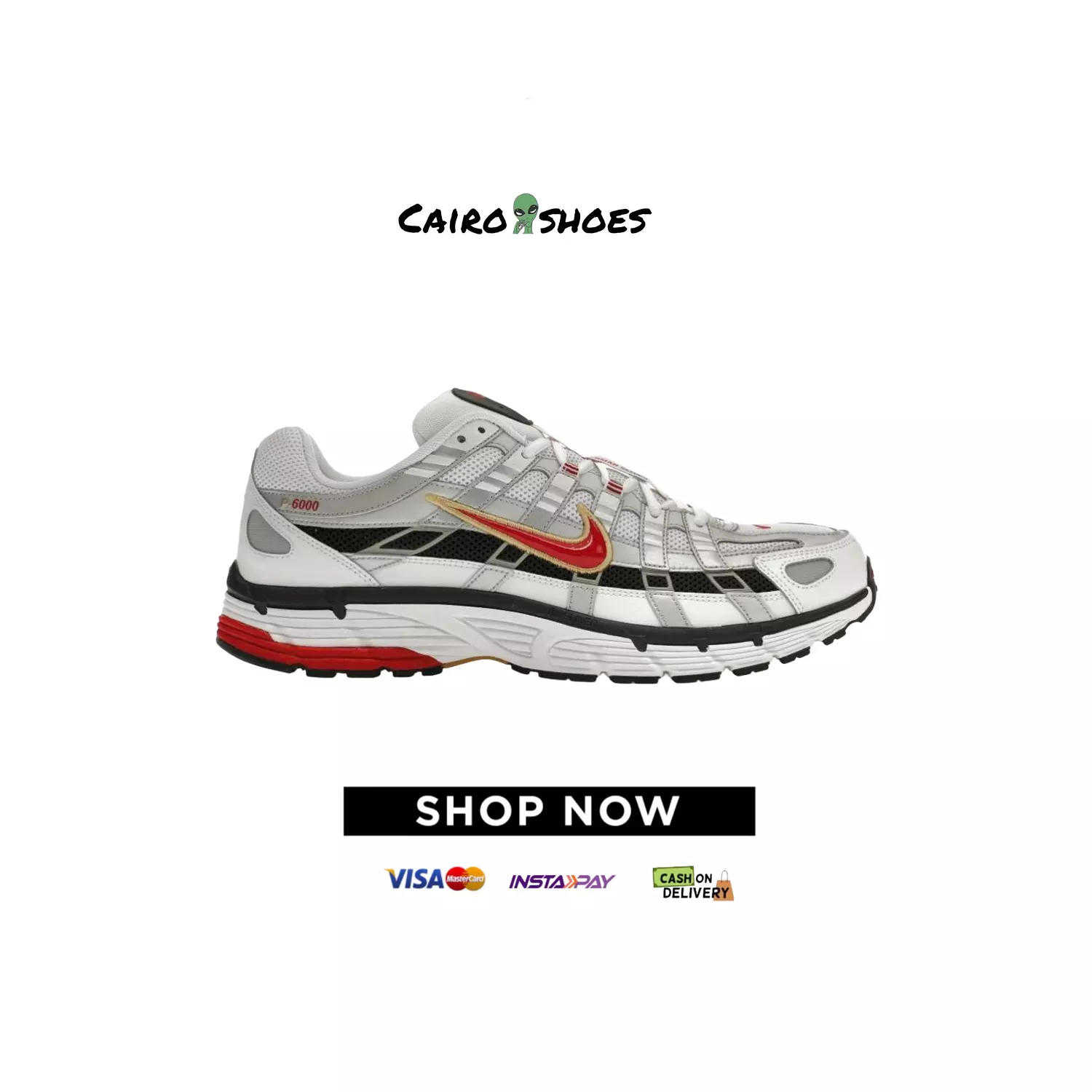 Nike P-6000 -  White Gold Red image