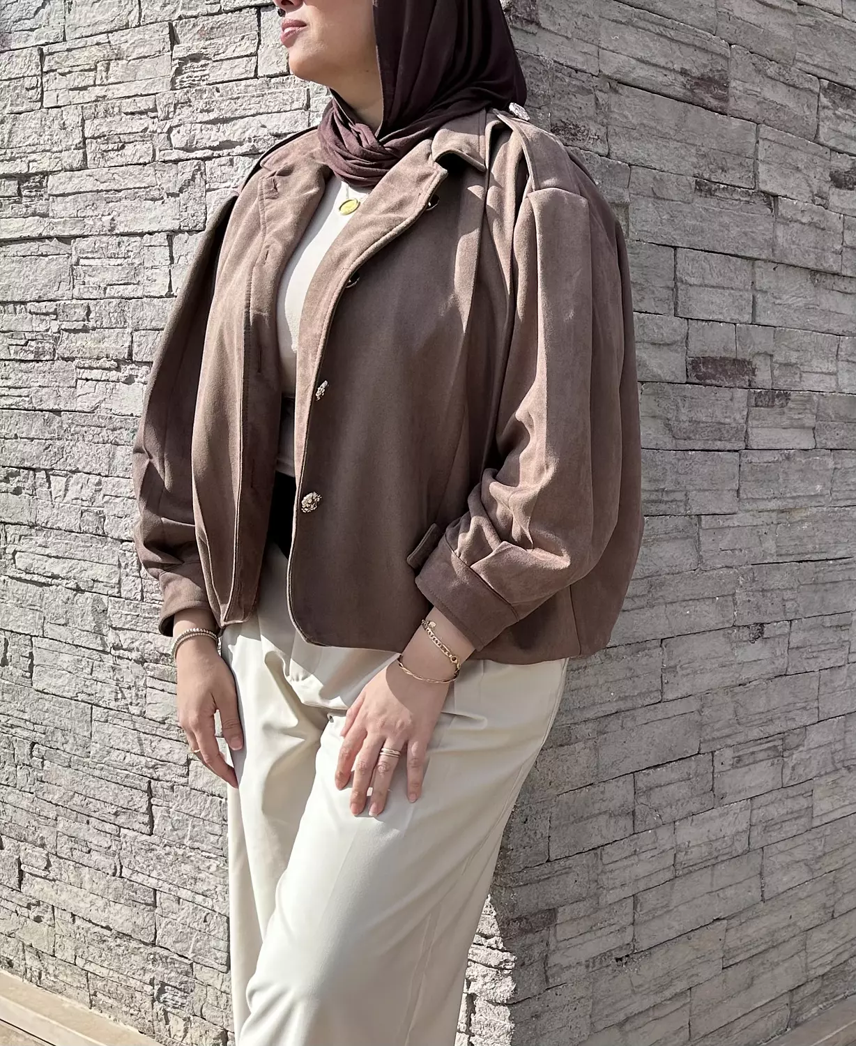 Everyday Suede Jacket - Brown  1